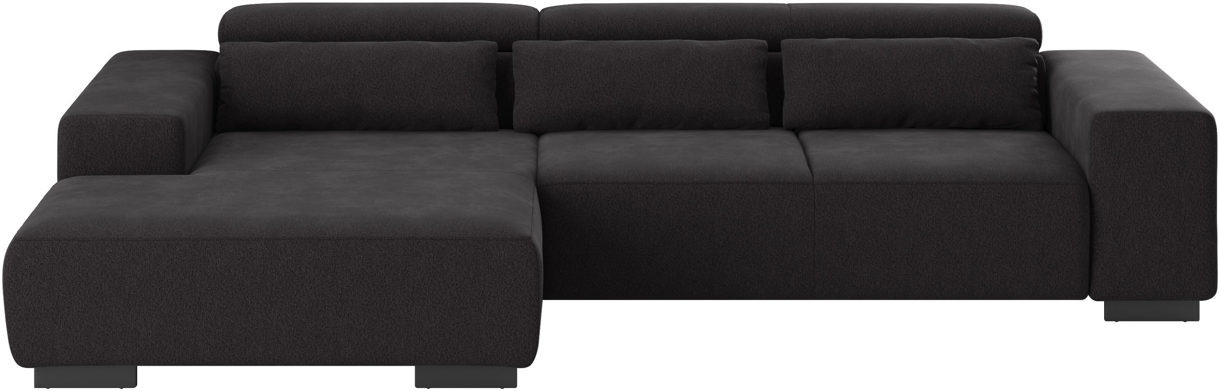 COTTA Ecksofa »Side L-Form, mit Kopfteilverstellung & 3 Nierenkissen«, optional motorische Sitztiefenverstellung