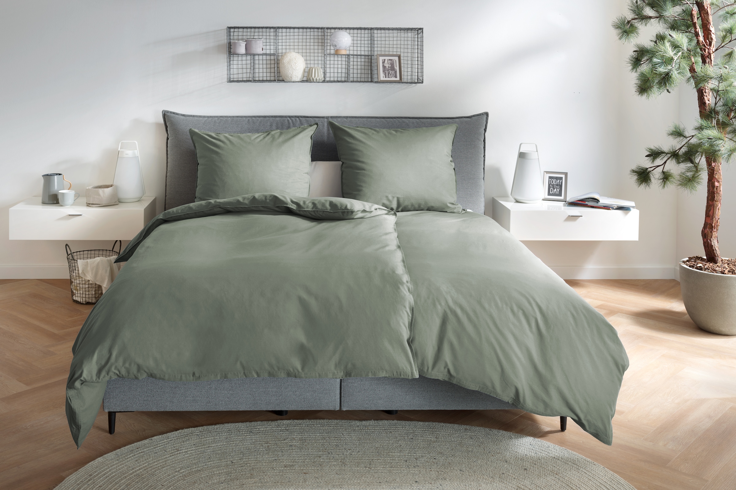 Primera Bettwäsche »Stone-Washed in Gr. 135x200, 155x220 oder 200x200 cm« 2 Stk. tlg. 100% Baumwolle, Bettwäsche in feinem Knitterlook, weicher Griff