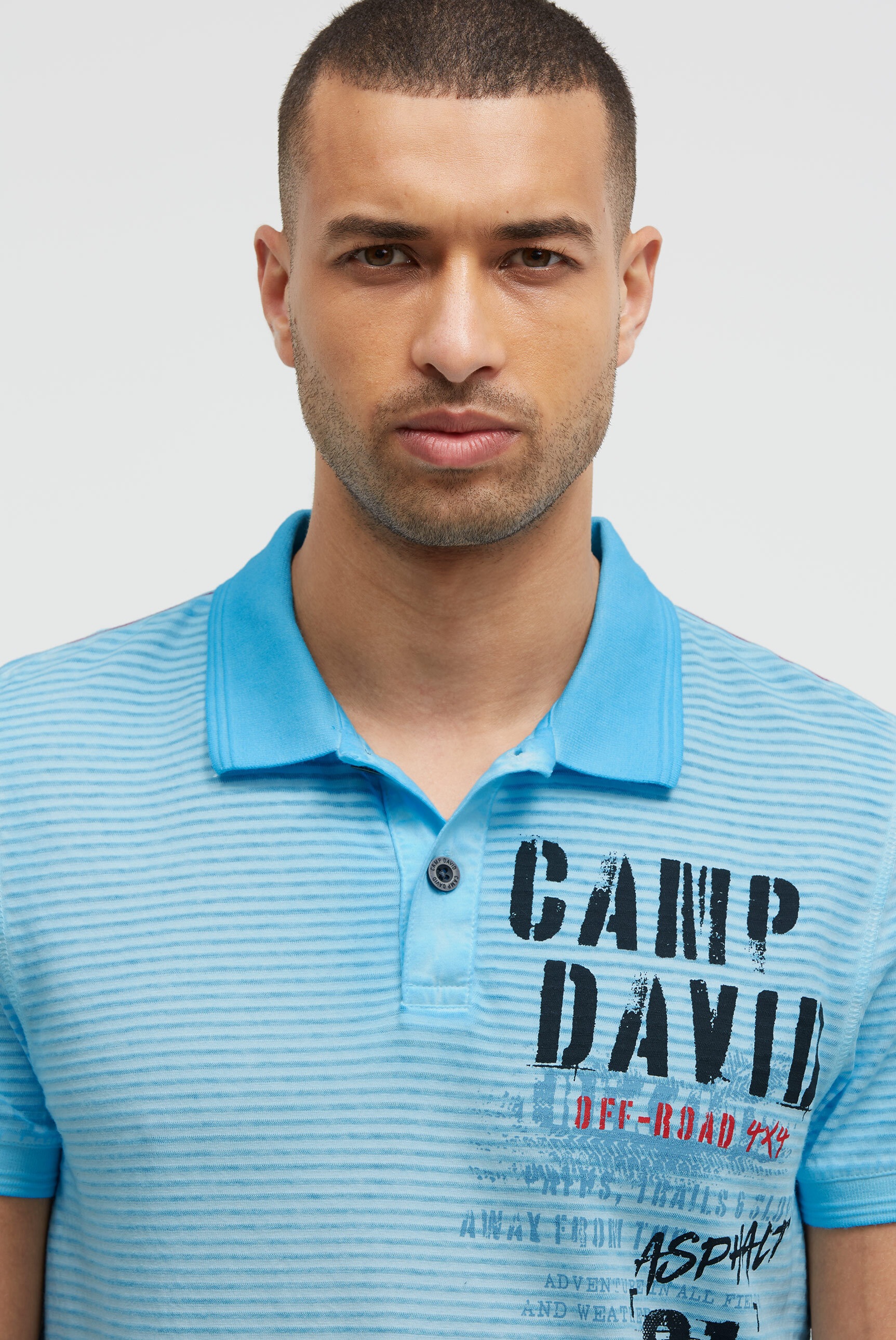 CAMP DAVID Poloshirt mit Seitenschlitze