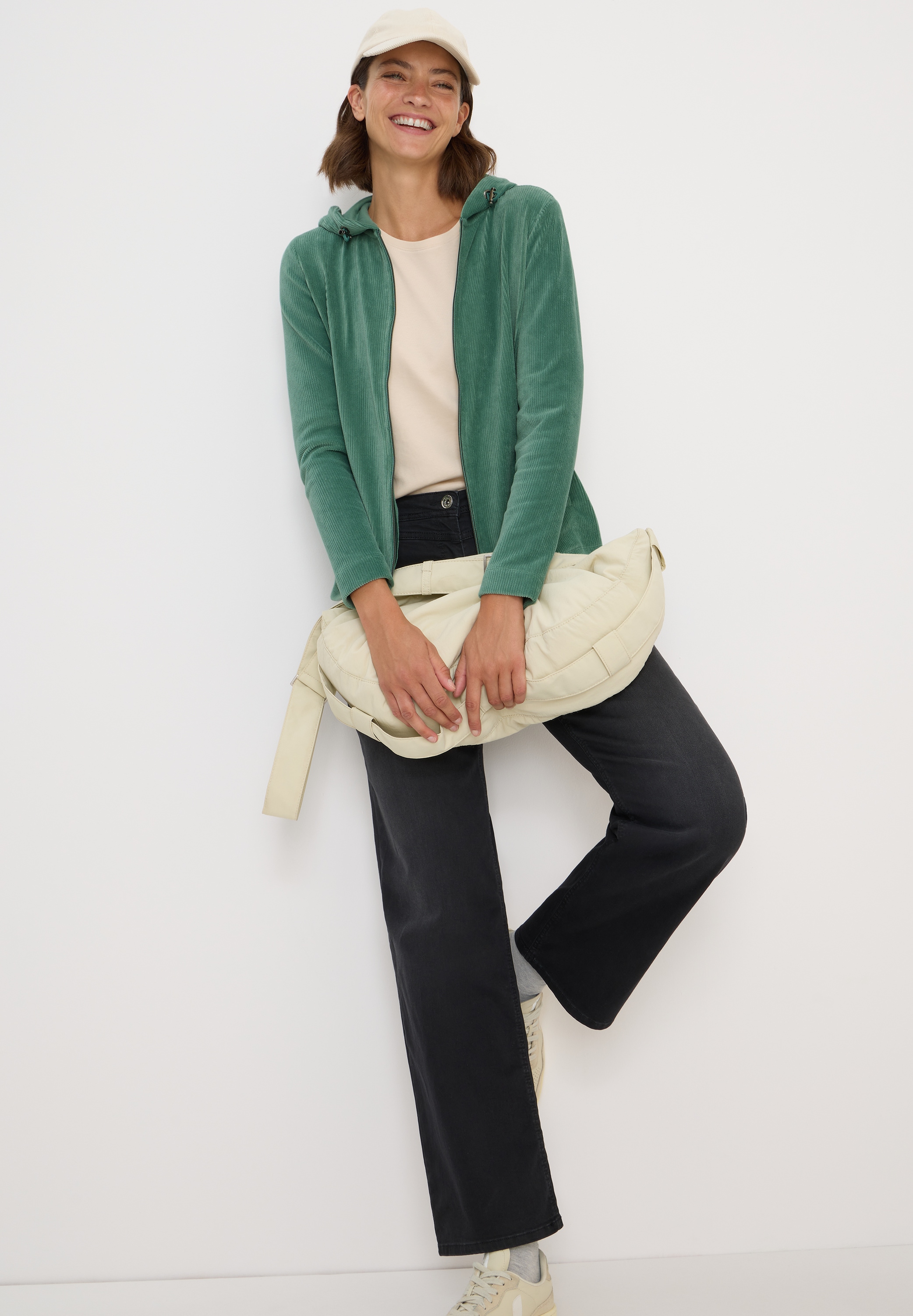 Cecil Cardigan, Cord mit Kapuze