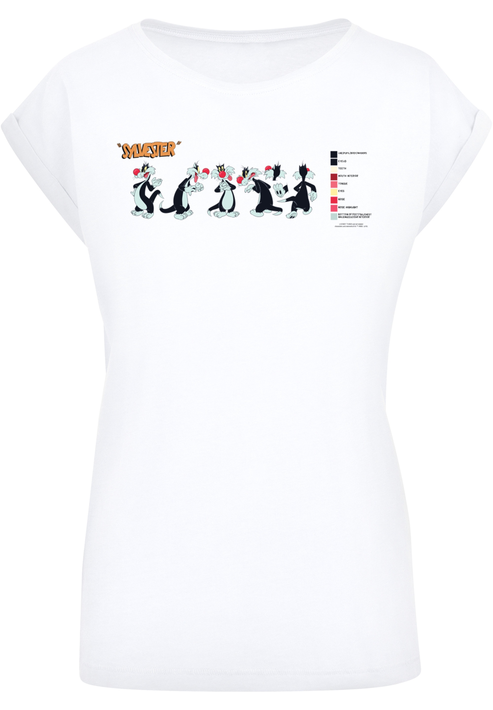 F4NT4STIC T-Shirt »Looney Tunes Sylvester Colour Code«, Print