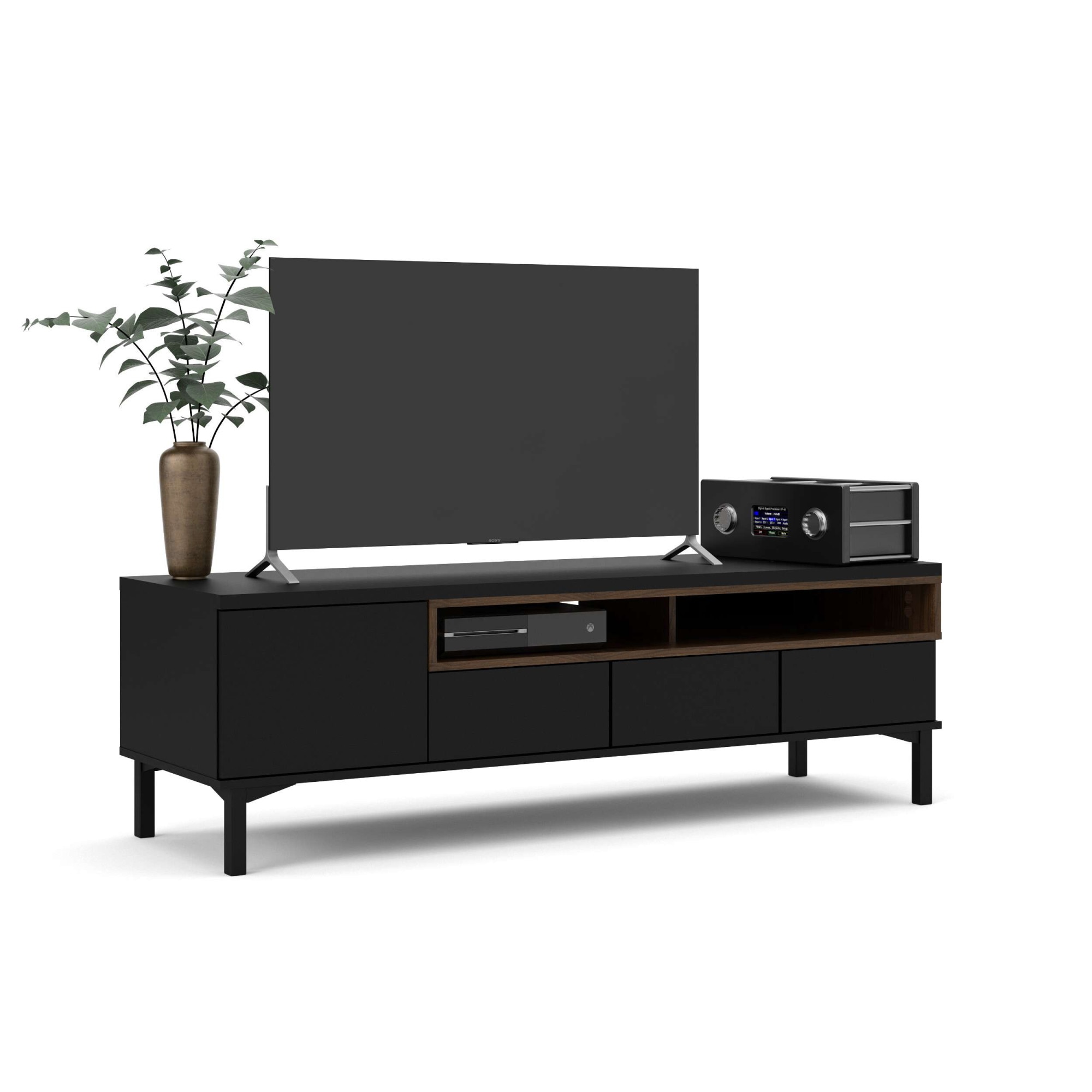 INOSIGN TV-Board "Roomers TV-Board, TV-Möbel, TV-Unit, Media-Möbel, Sideboard", Breite/Höhe 156/48 cm, 2 offene Fächer m