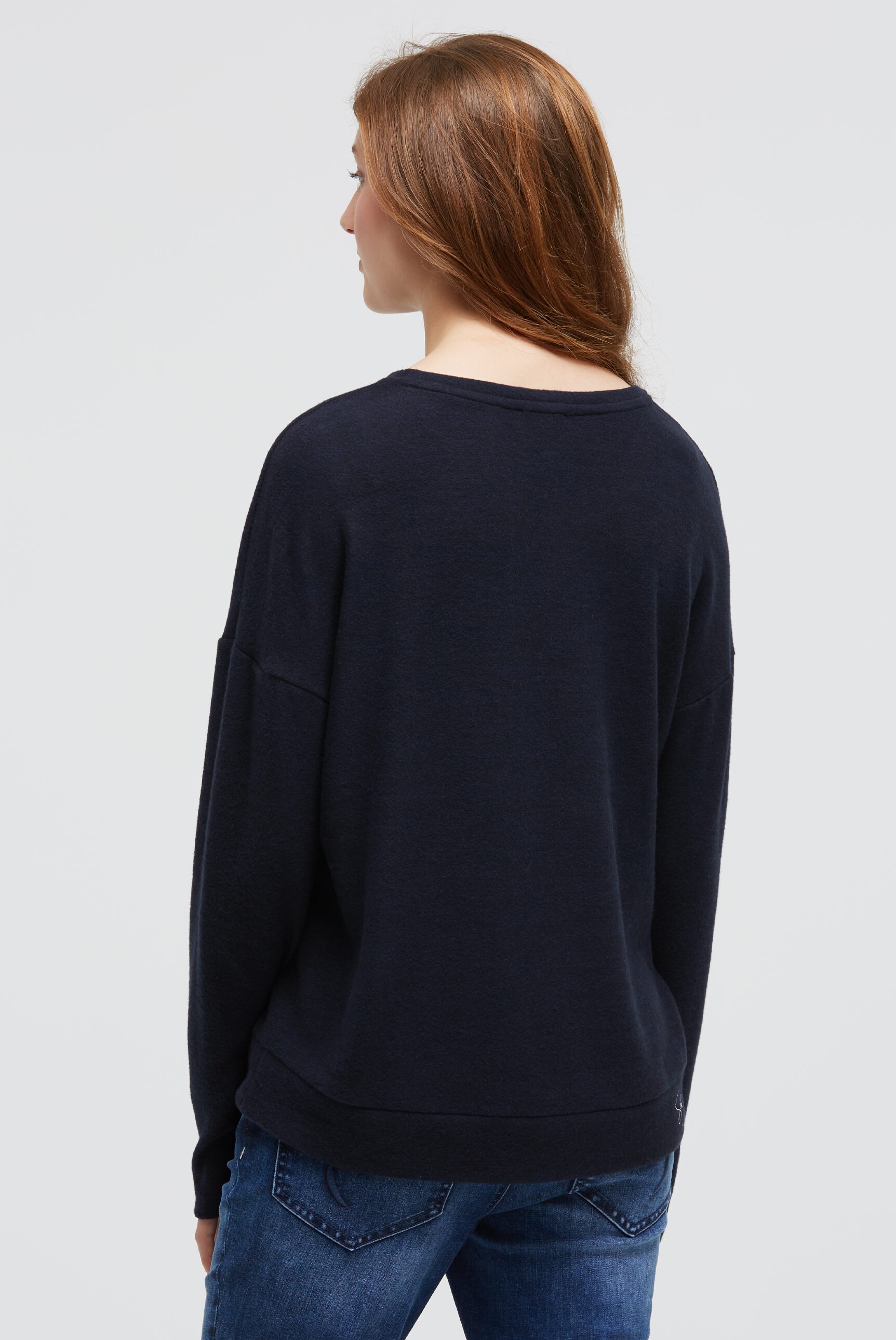 SOCCX Rundhalspullover mit weicher Haptik