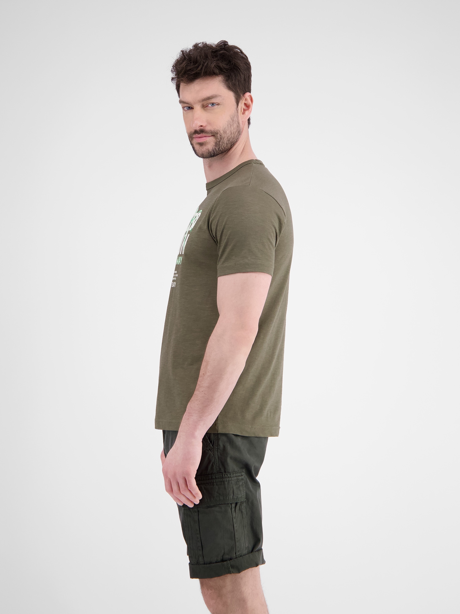 LERROS T-Shirt »LERROS Herren T-Shirt mit Brustprint«