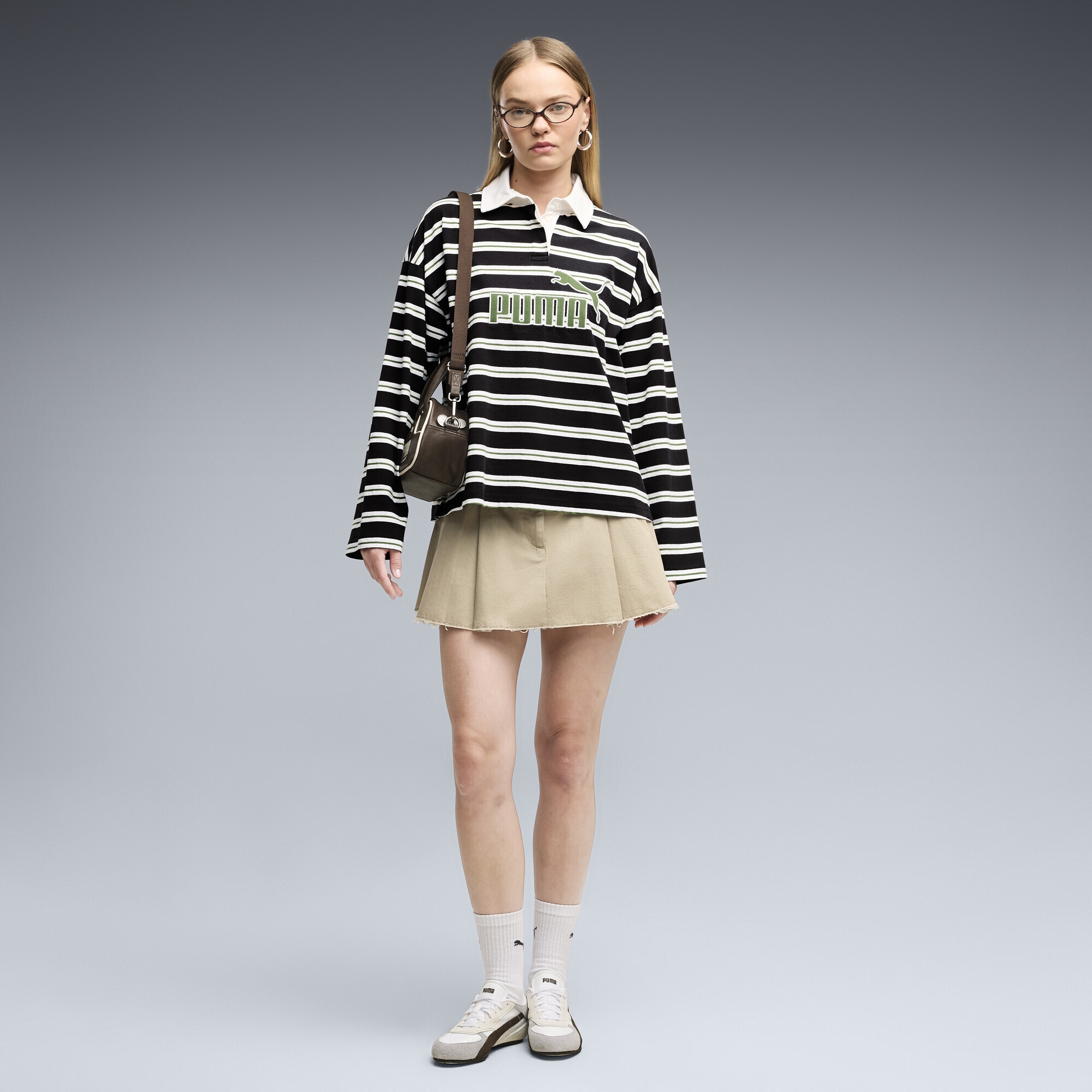 PUMA Poloshirt »Essentials Elevated No.1 Logo Oversized Rugby Polo Damen«