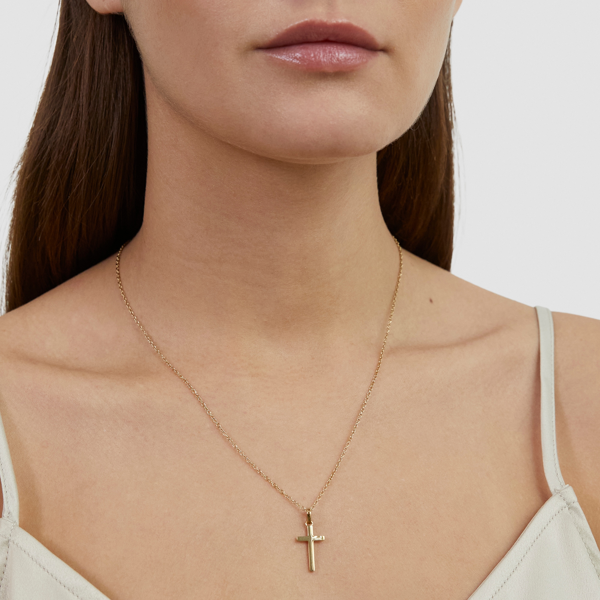 s.Oliver Kette mit Anhänger »Modern Cross, Kreuz-Optik«