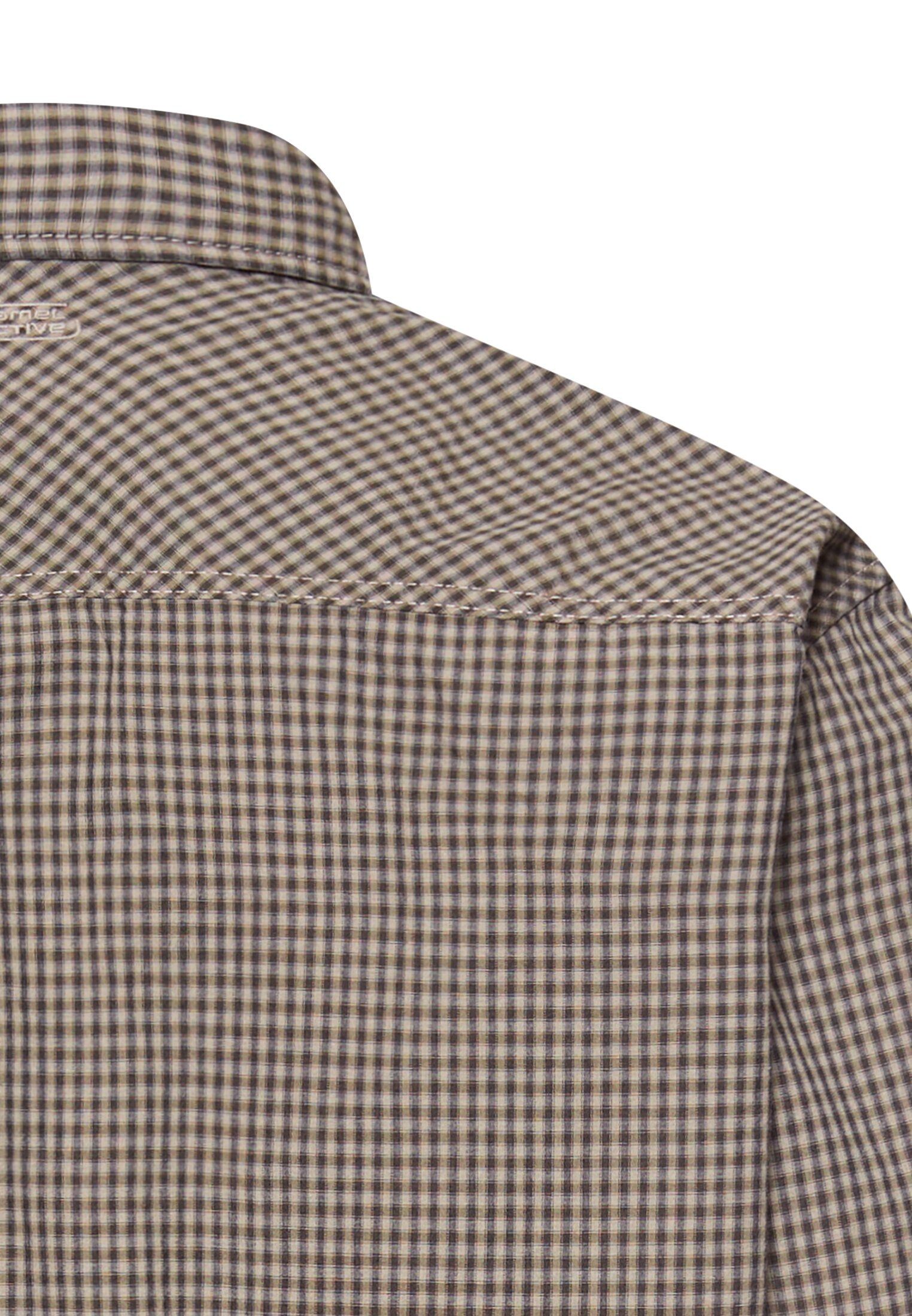camel active Langarmhemd kariert, mit Button-Down-Kragen