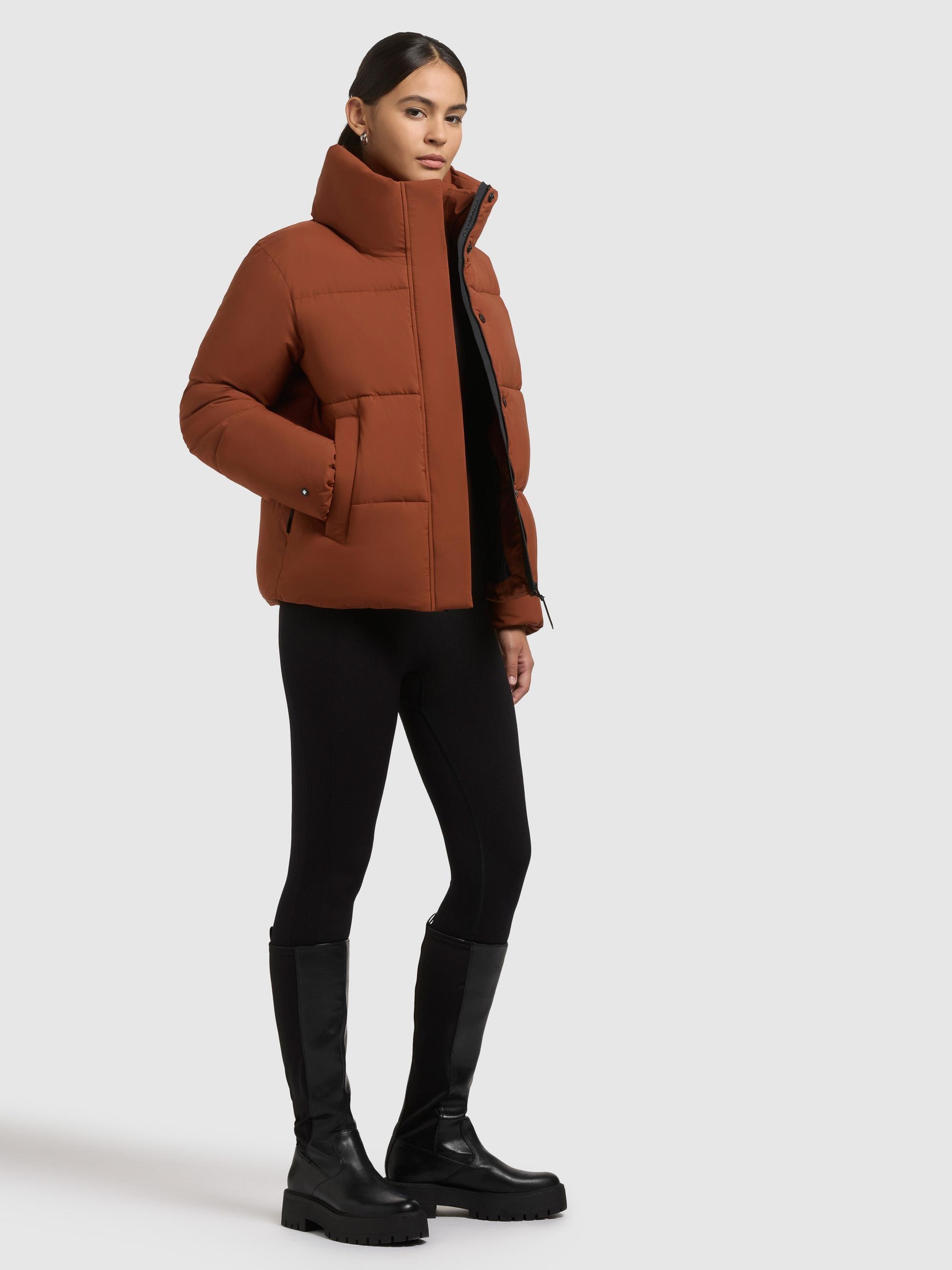 khujo Winterjacke »Rinja2 Matt« ohne Kapuze Warme Steppjacke mit hohem Kragen