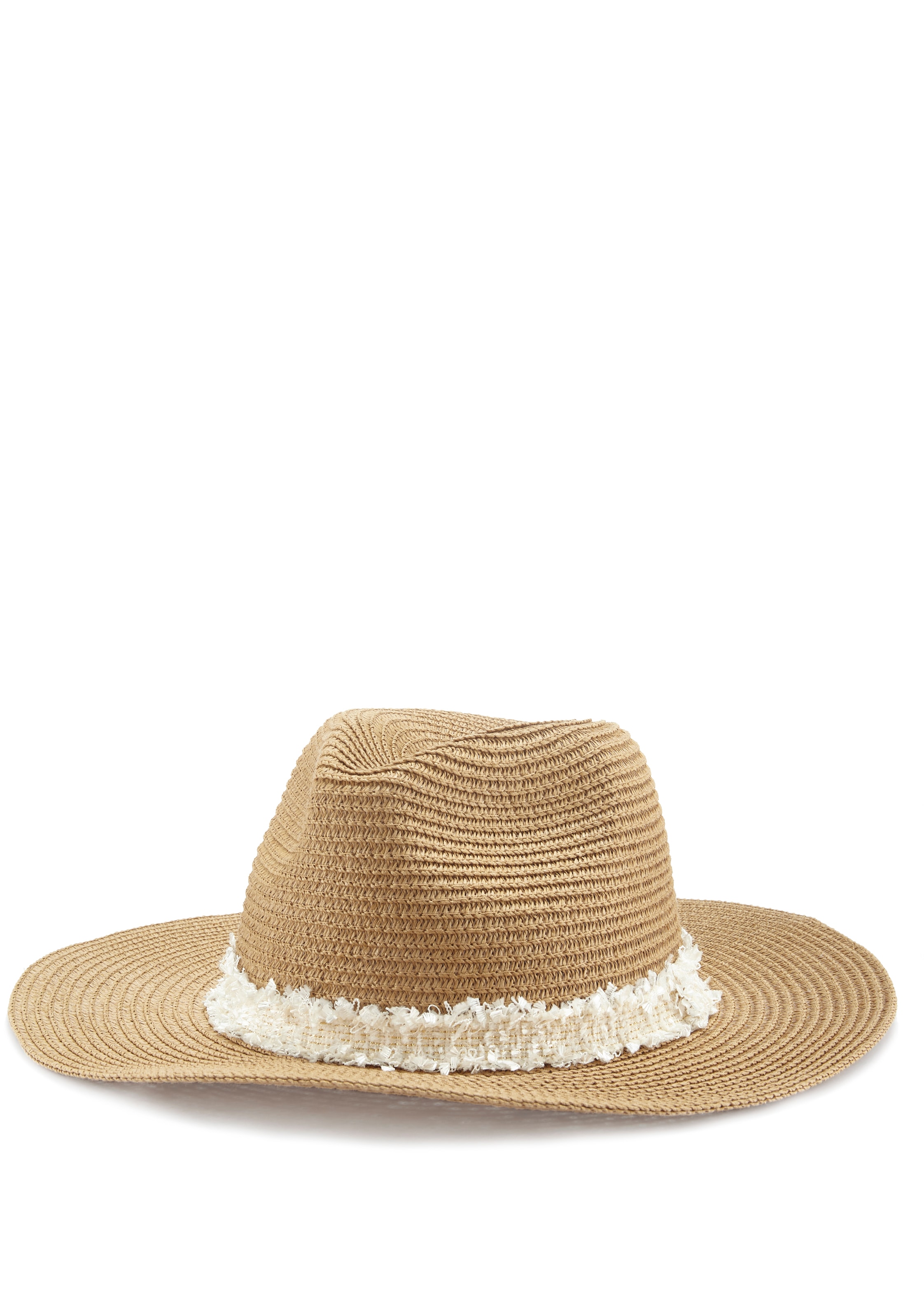LASCANA Strohhut "Sonnenhut, Sommerhut, Kopfbedeckung, Hut" im sommerlichen Look mit breiter Krempe und modischem Textilband