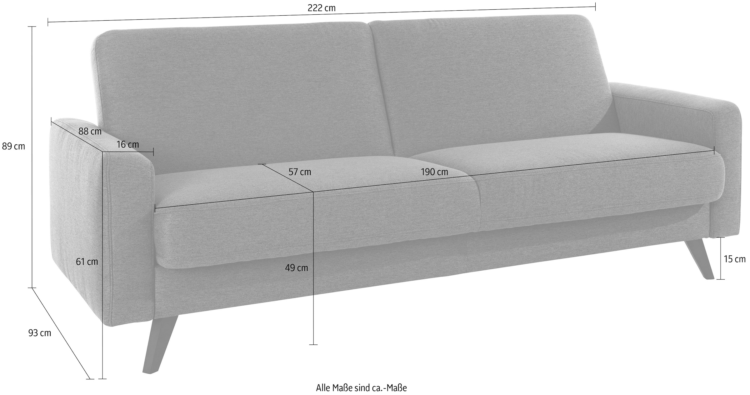 »Samso«, Inklusive | 3-Sitzer - exxpo Bettfunktion bestellen BAUR fashion sofa Bettkasten und