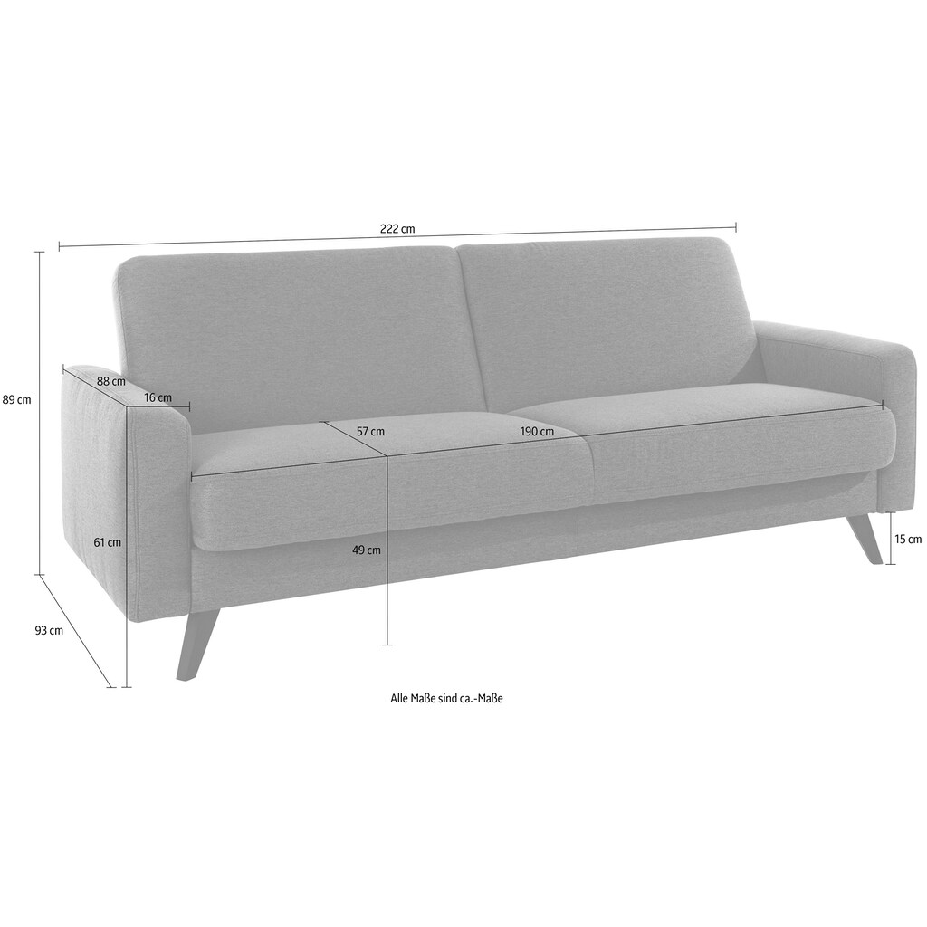 Wohnen Sofas & Couches exxpo - sofa fashion 3-Sitzer, Inklusive Bettfunktion und Bettkasten 
