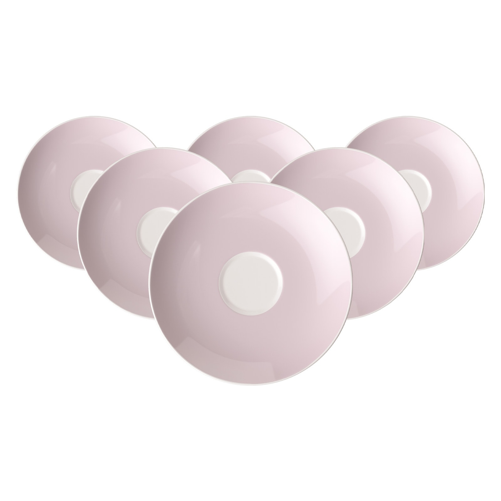 VILLEROY & BOCH Untertasse "Kaffeeuntertassen Rose Garden ø 14,8 cm 6er Set rosa", rosa, Speiseteller