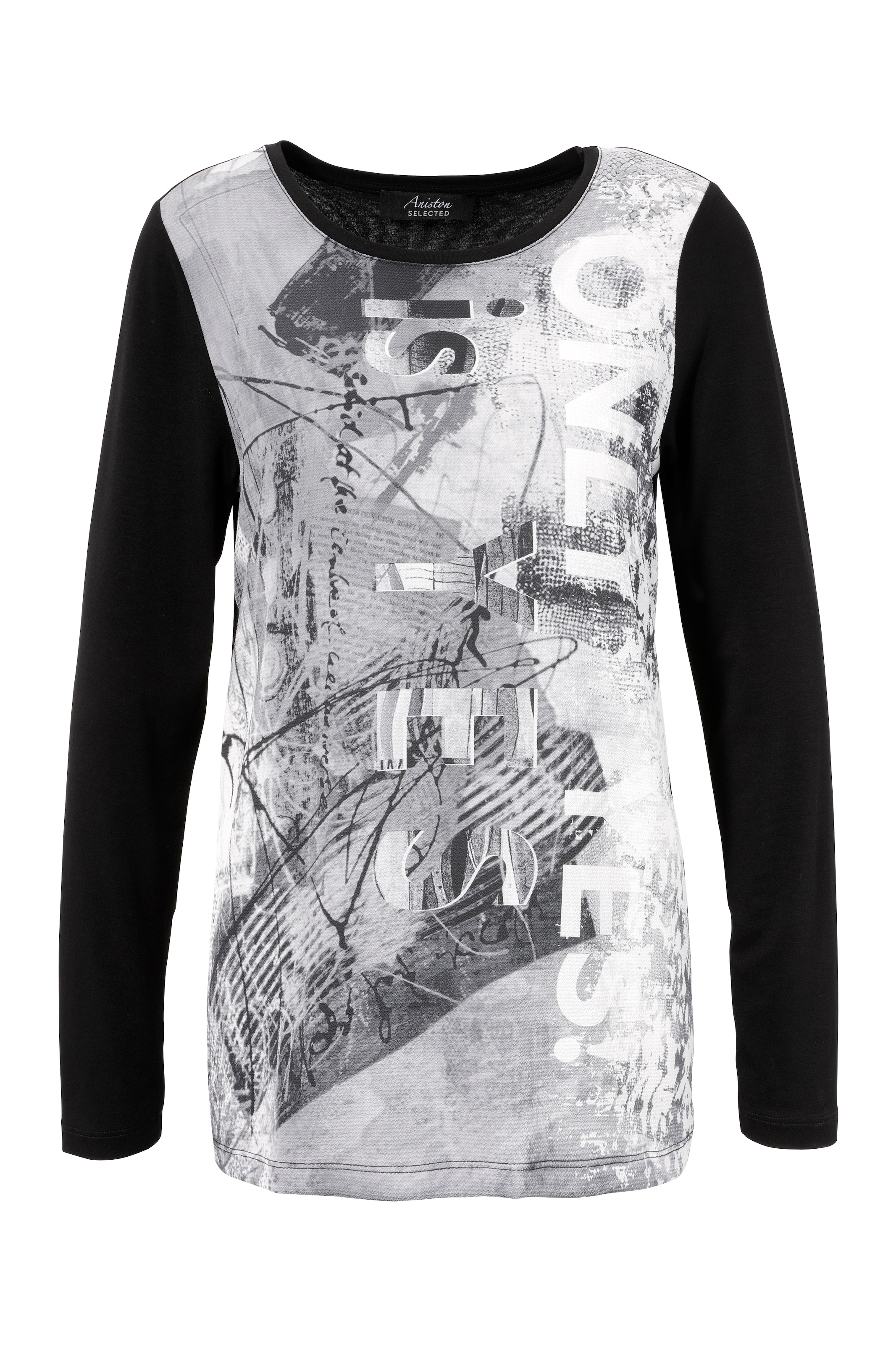 Aniston SELECTED Langarmshirt, mit online modischem BAUR | kaufen Druck