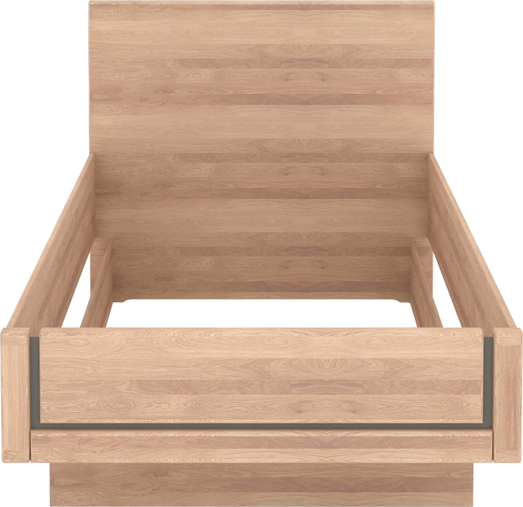 Musterring Holzbett »Sorrent, Bettgestell, Bettrahmen, teilmassiv Eiche« MADE IN GERMANY,  Eiche teilmassiv, Liegehöhenverstellung, in schwebender Optik