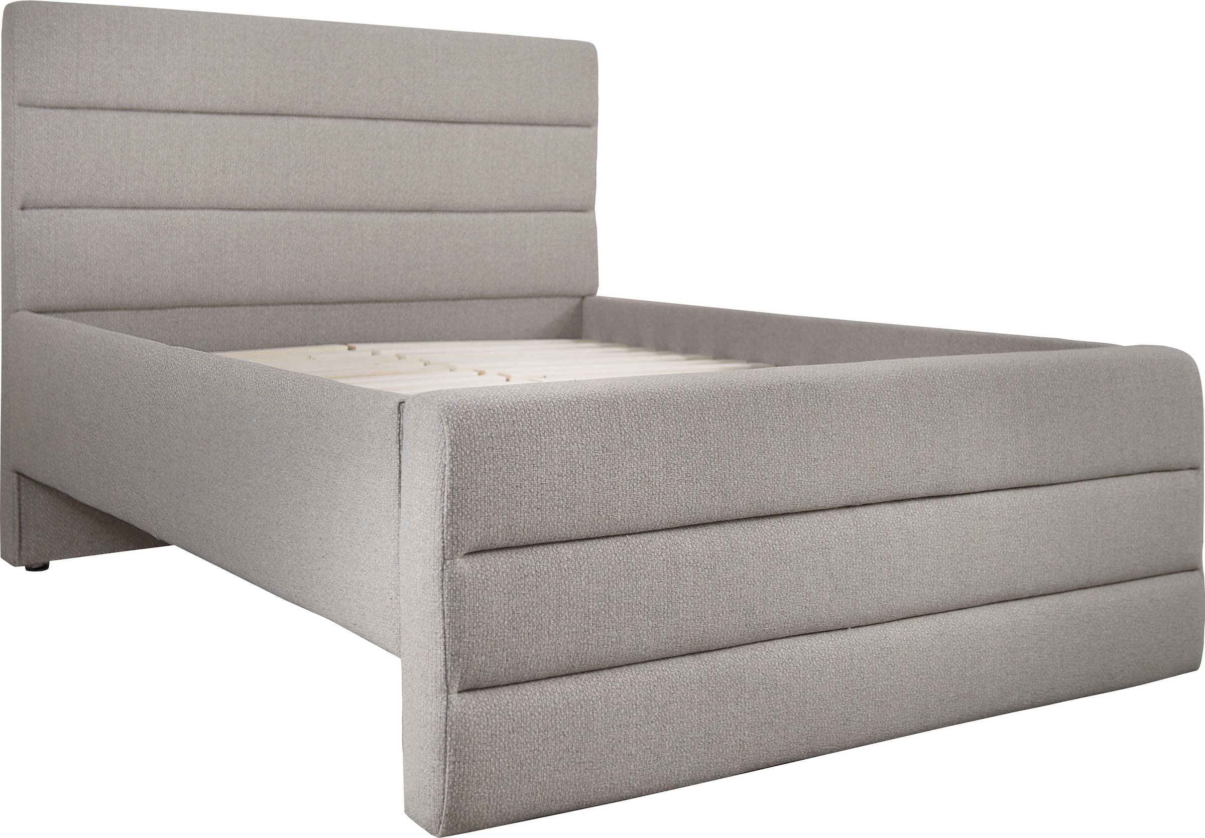 OTTO products Polsterbett »Merrit«, Quernaht im Kopf- und Fußteil, in 5 Breiten, auch in 220 cm Länge