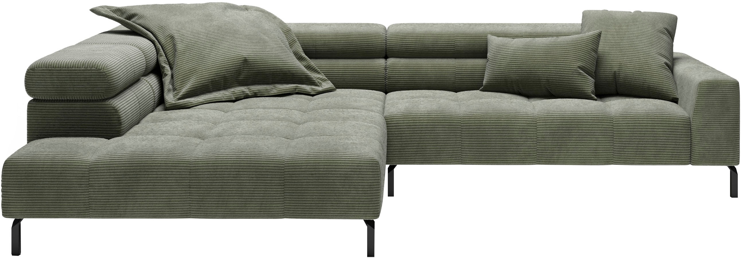 Home affaire Ecksofa "Claya, 311 cm breit, L-Form, inkl. Kopfteilverstellung" ohne elektrischen Sitzvorzug
