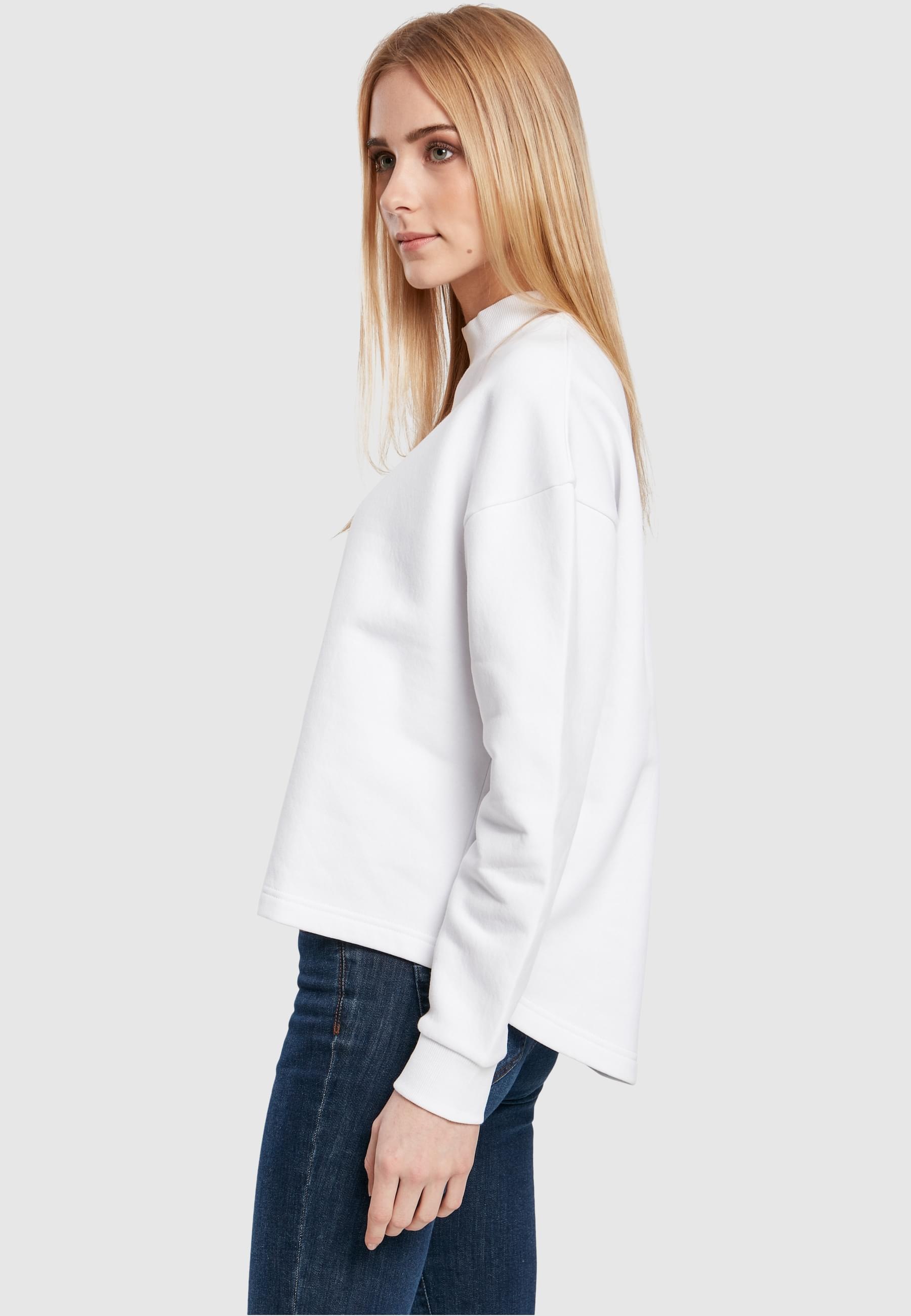 URBAN CLASSICS Sweatshirt »Urban Classics Damen Ladies Oversized High Neck Crew«, (1 tlg.)