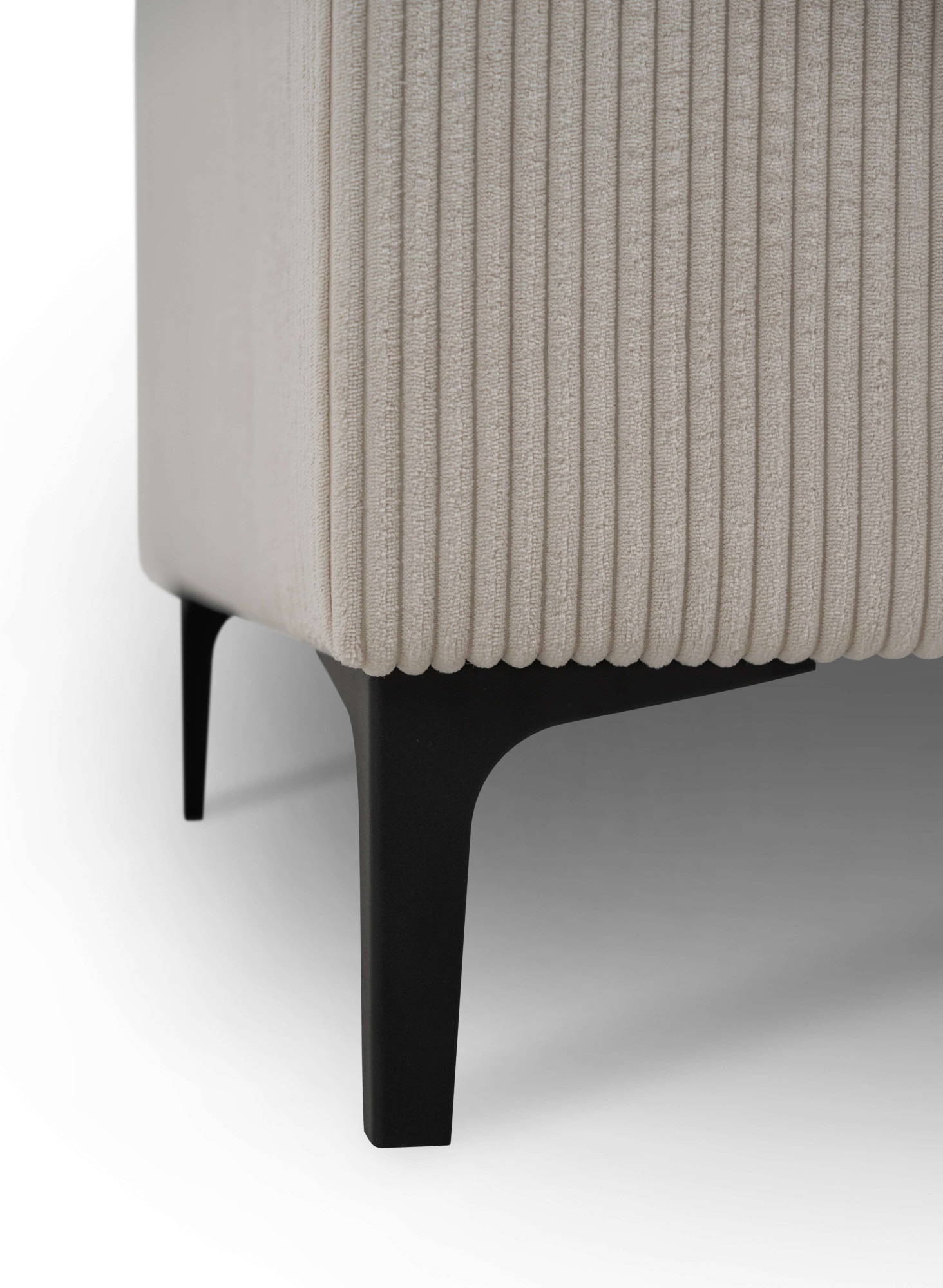 OTTO home Ecksofa »OLAND Cord L-Form, B: 280 cm, Skandi-Design« L-Form, 280 cm, Wellenunterfederung, Skandi-Design, Metallfüße