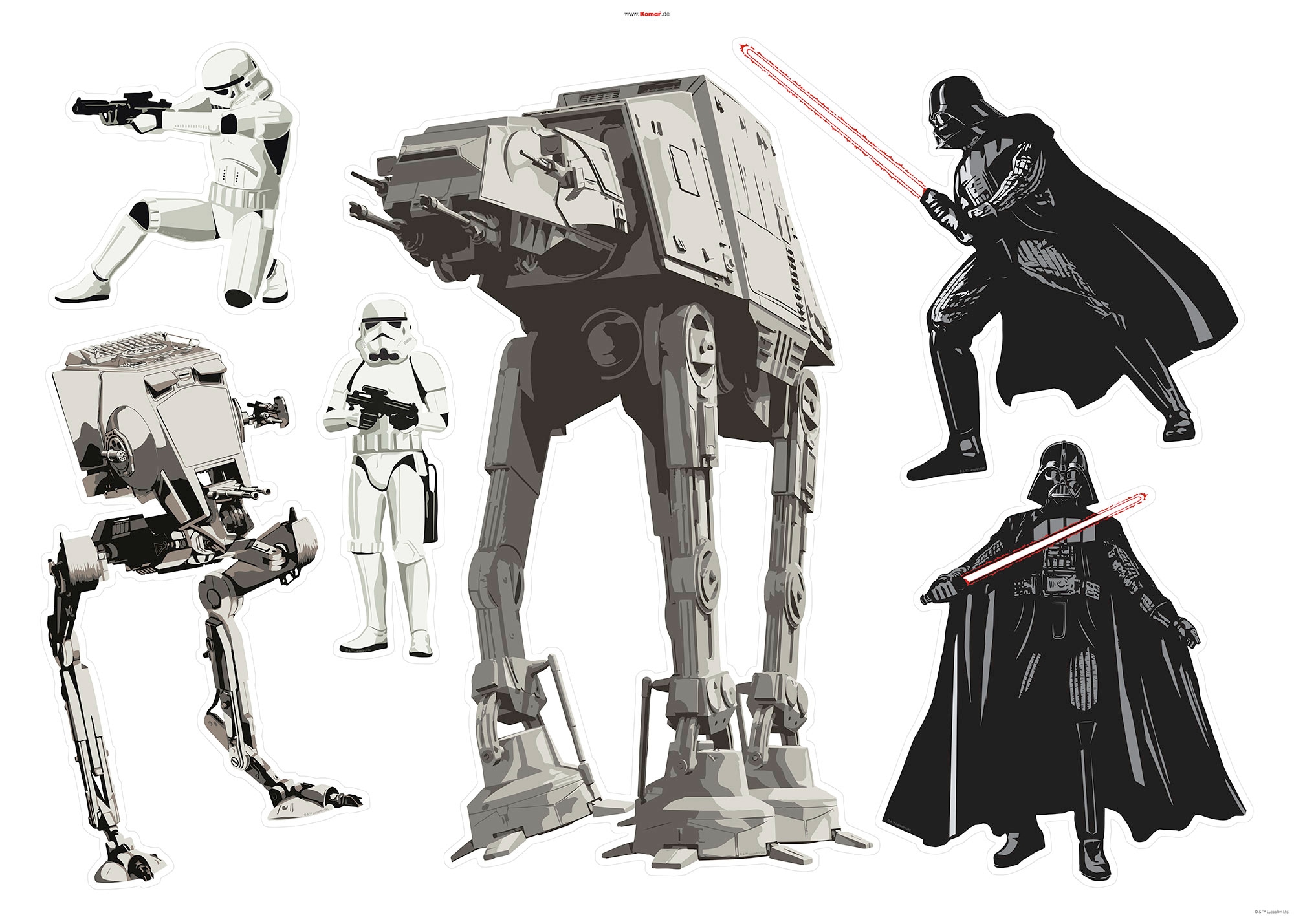 Komar Wandtattoo "Star Wars Doomed - Größe 100 x 70 cm" selbstklebend, Wandsticker, Kinderzimmer
