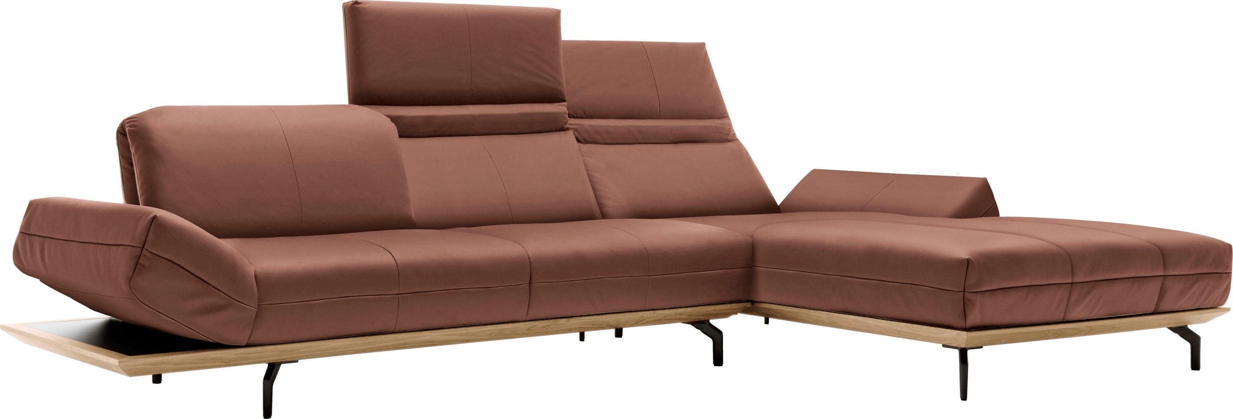 Thumbnail - Creation BY ROLF BENZ Ecksofa "CR.420, Designecksofa, L-Form" in 2 Qualitäten, Holzrahmen in Eiche Natur oder Nußbaum, B...