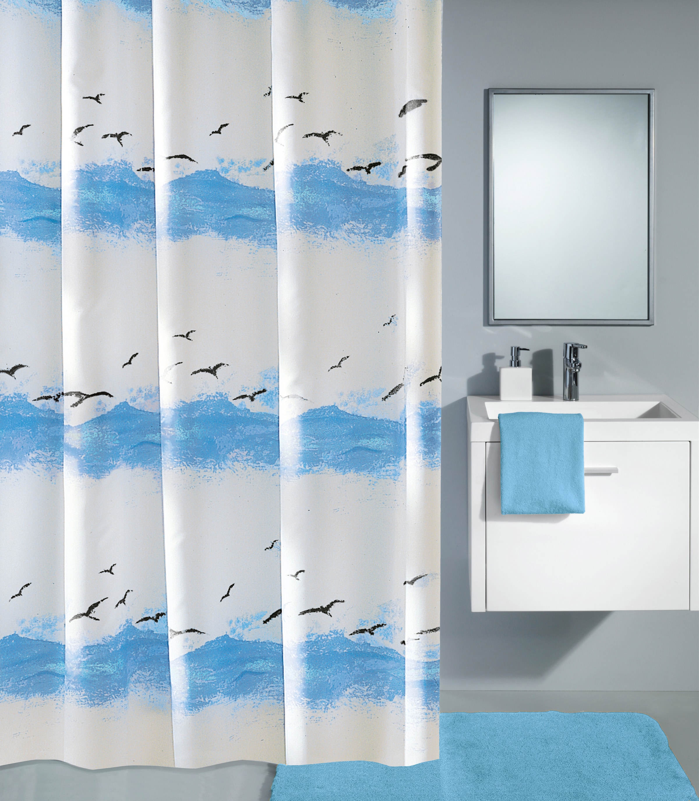 Kleine Wolke Duschvorhang "Seaside" Breite 120 cm 1 Stk. tlg. günstig online kaufen