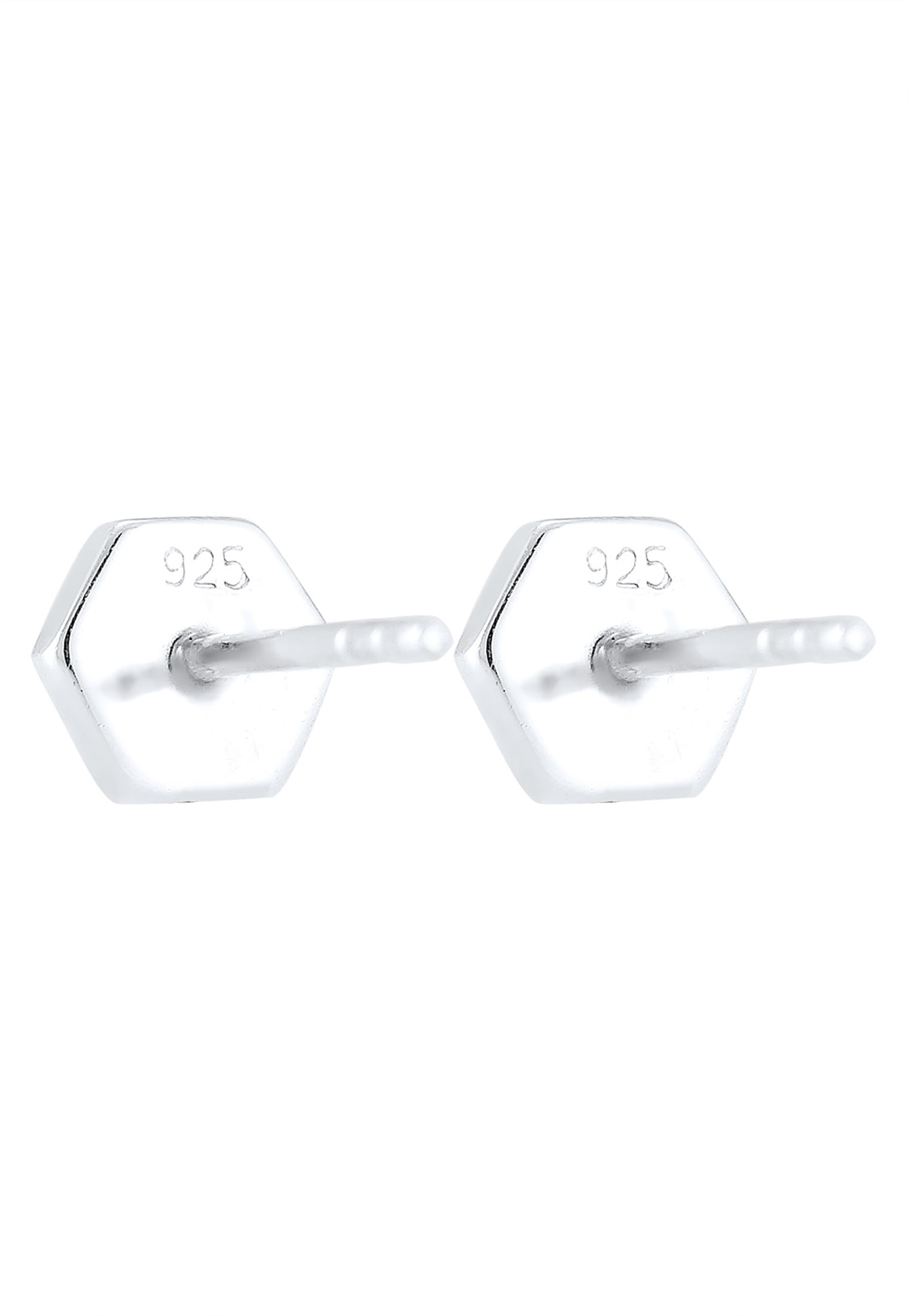 Elli Paar Ohrstecker »Ohrstecker Hexagon Stern Kristalle Weiß 925 Sterling Silber«