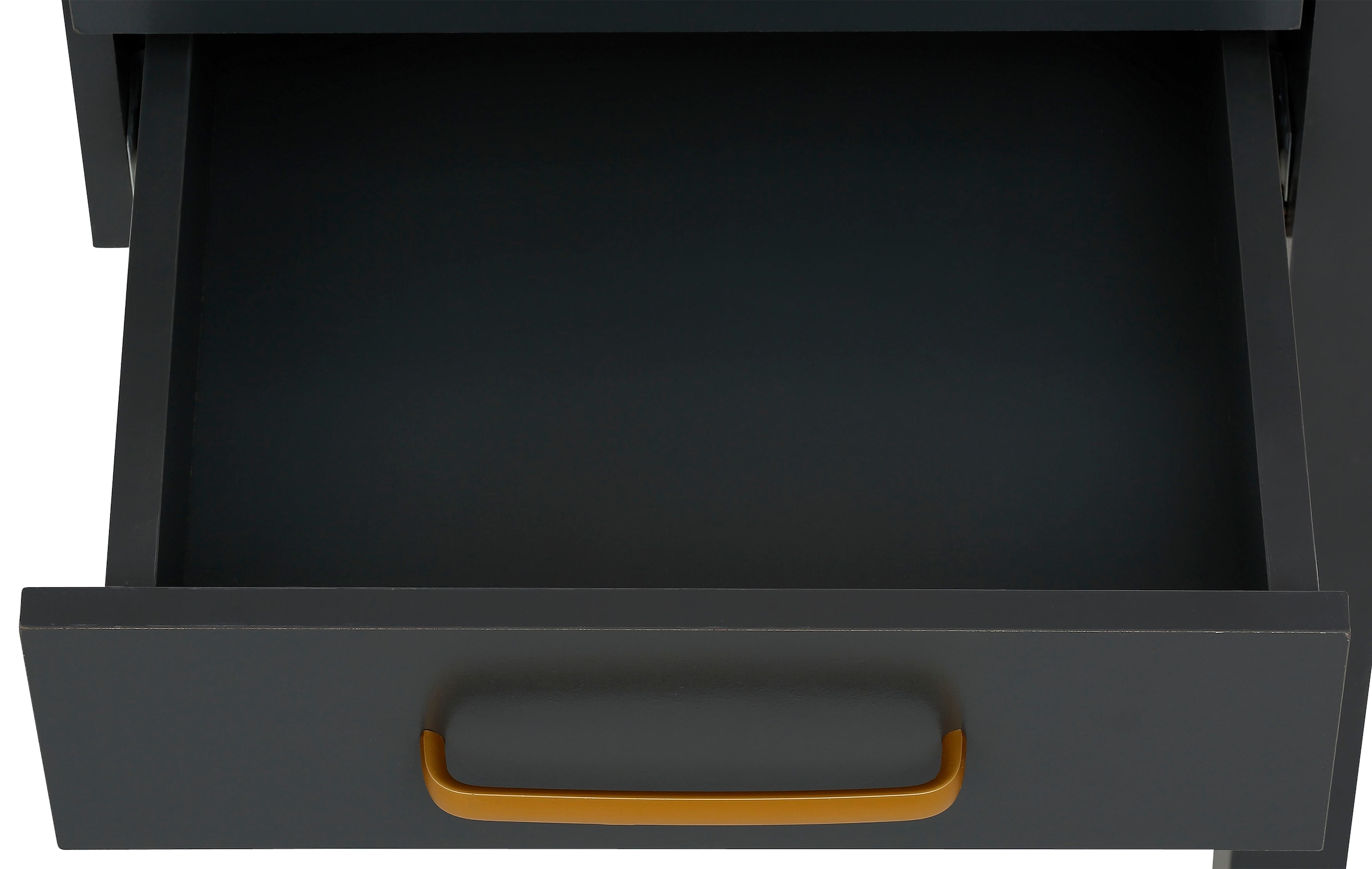 Home affaire Schreibtisch »Martinau«, mit 2 Schubladen, goldfarbene Griffen aus Metall, Höhe 76,5 cm