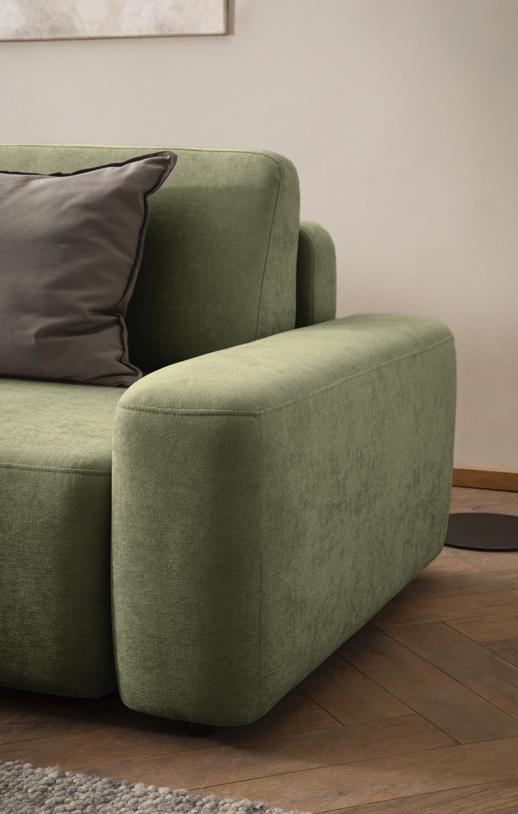 INOSIGN Ecksofa »TORGE (264cm), Schlafsofa in Cord, Samtvelours o Struktur fein, L-Form«, Schlaffunktion, Bettkasten, Liegefläche: 125/210 cm