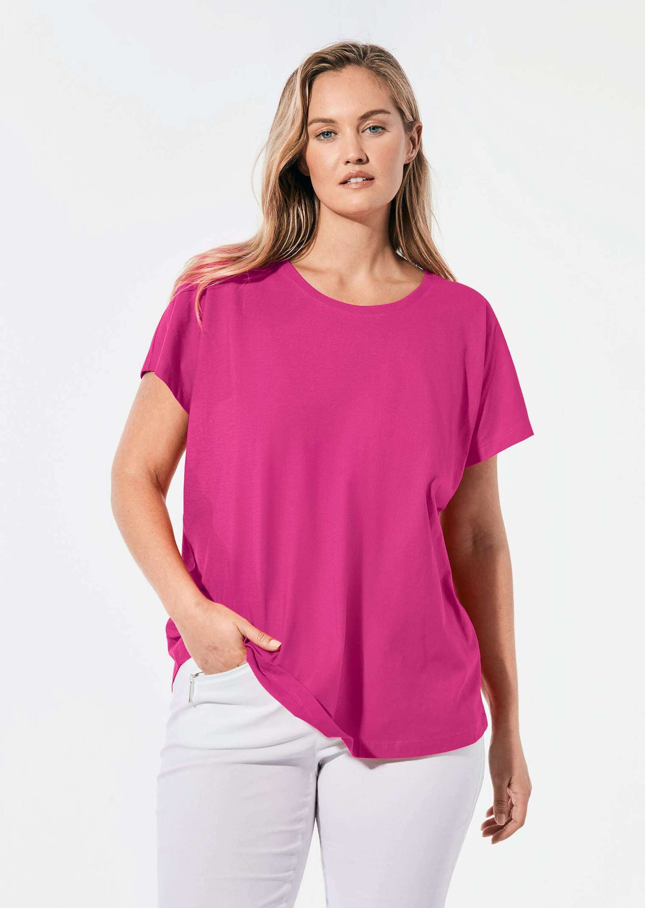 GOLDNER Kurzarmshirt »Shirt mit Rundhalsausschnitt«