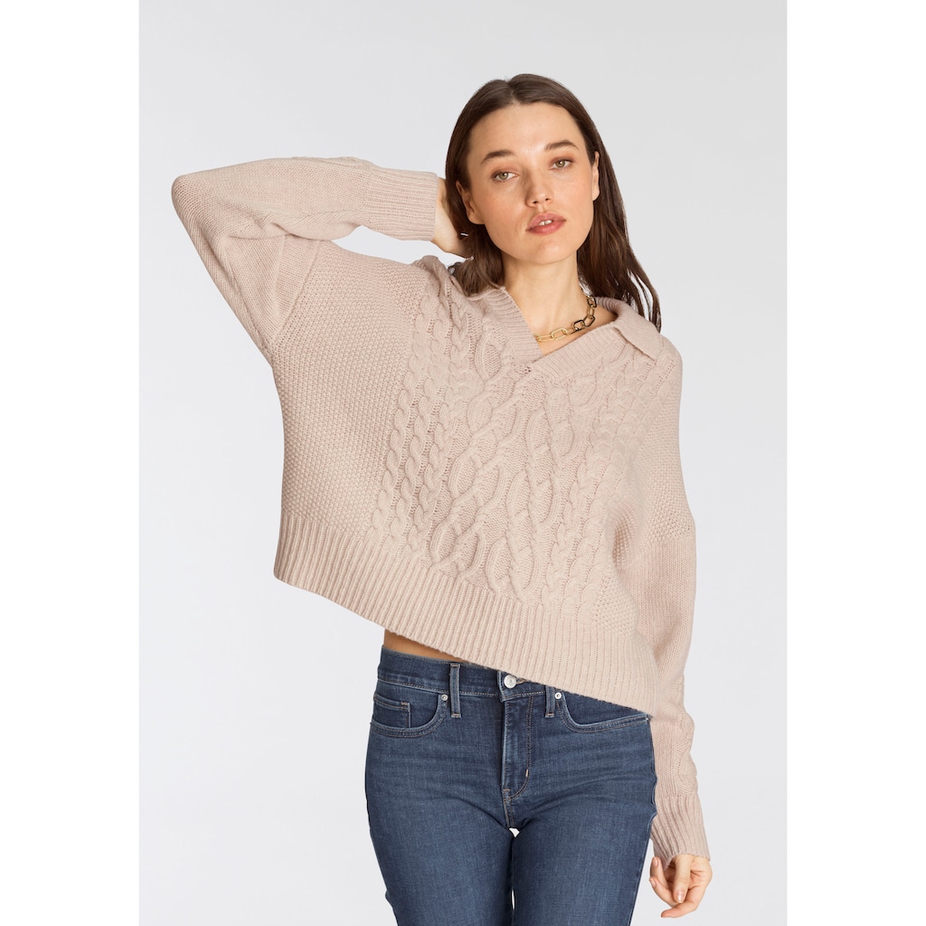 Levi's® Strickpullover »MUIR FISHERMAN SWEATER«, mit überschnittenen Ärmeln