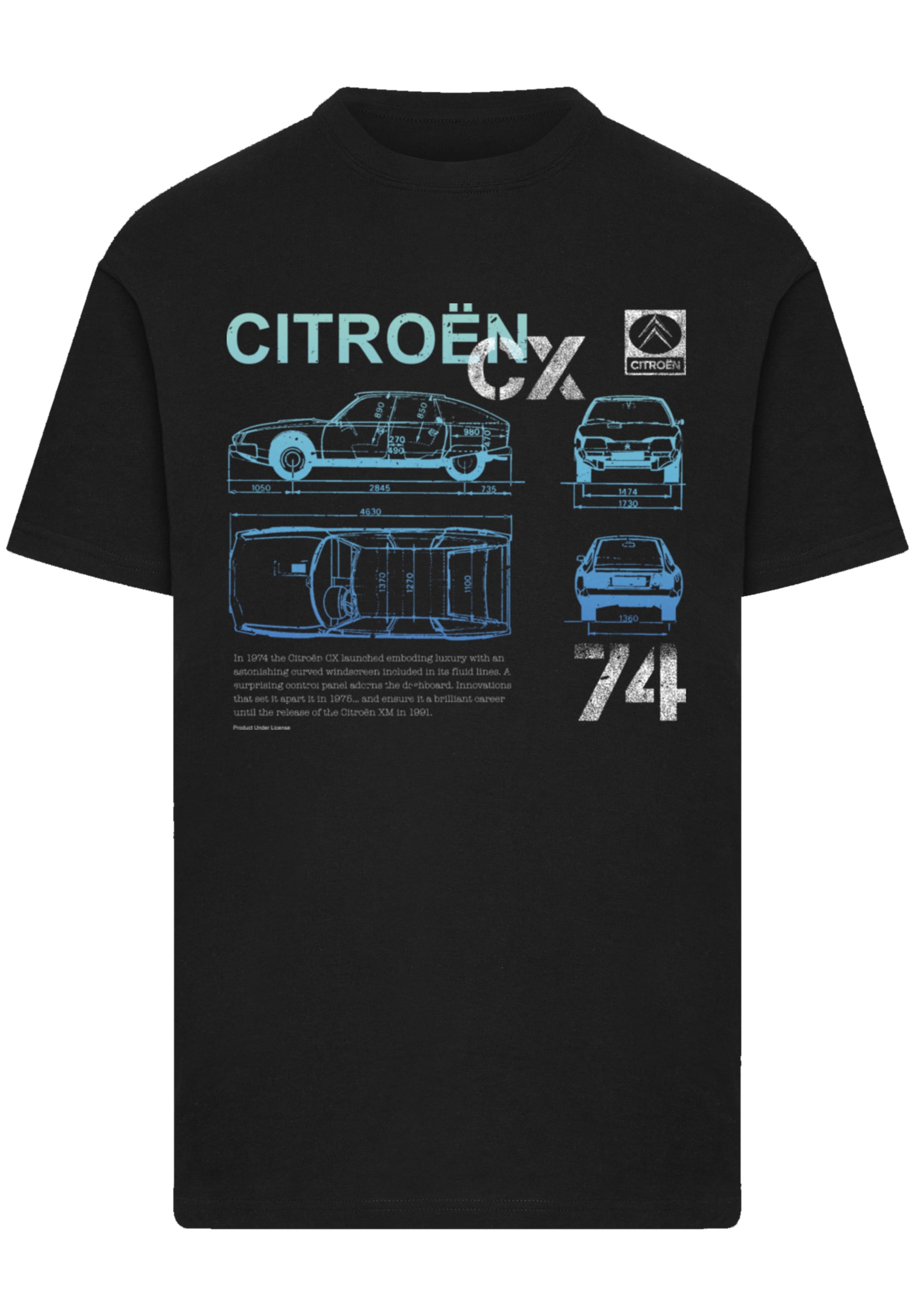 F4NT4STIC T-Shirt »Citroën CX 74 Spec Designs«, Premium Qualität