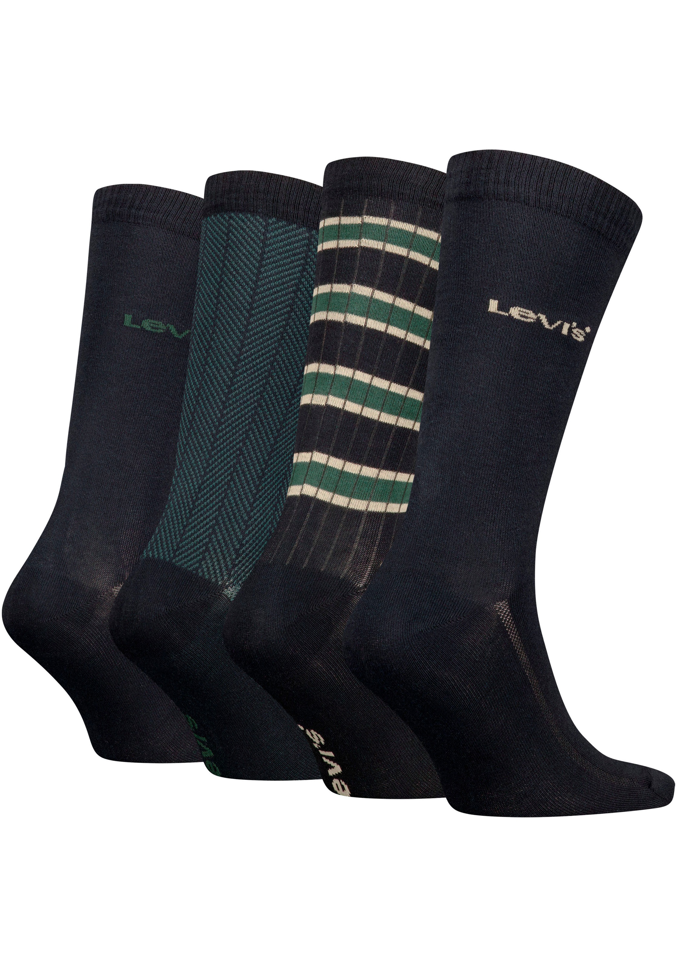 Levi's® Socken, (4 Paar), mit auffälliger Musterung
