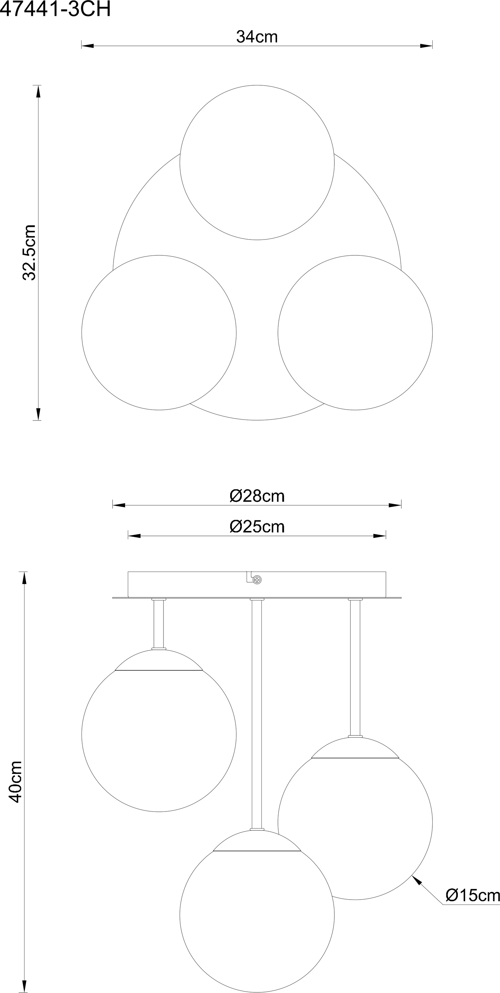 GLOBO LIGHTING Deckenleuchte »HARMON« E14 1 Stk. Deckenleuchte mit Glaskugeln, modern, stilvoll & edel