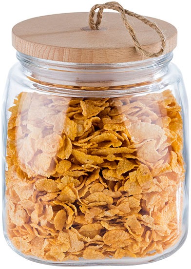 APS Vorratsglas »Woody«, (1 tlg.), vielseitig einsetzbar für Kekse, Zucker, Mehl, Müsli usw.