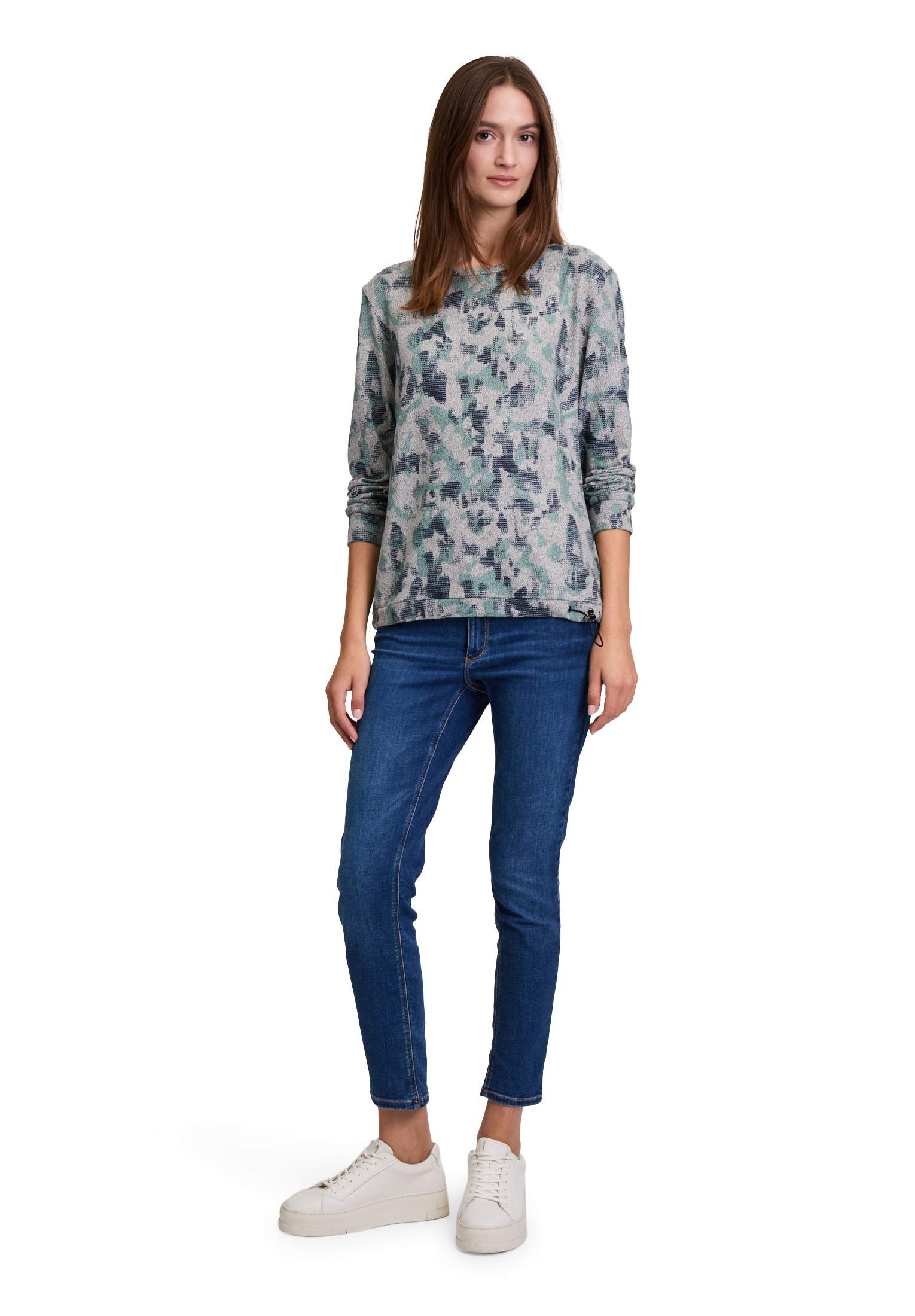 Betty&Co Kurzarmshirt »Betty & Co Damen Casual-Shirt mit Tunnelzug«, (1 tlg.), Druck