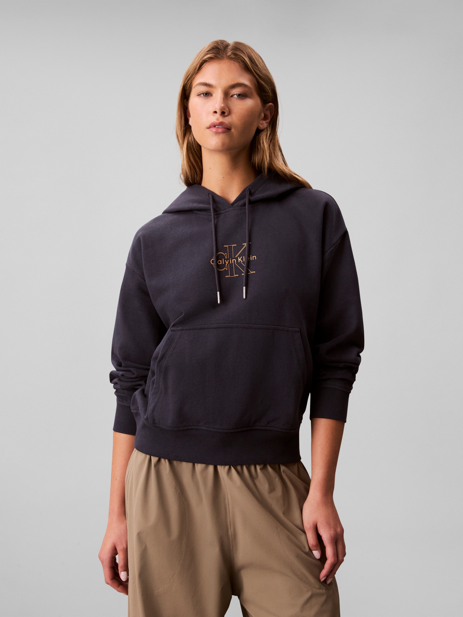 Calvin Klein Jeans Sweatshirt Kapuze mit Kordelzug, regular fit, Logodruck günstig online kaufen