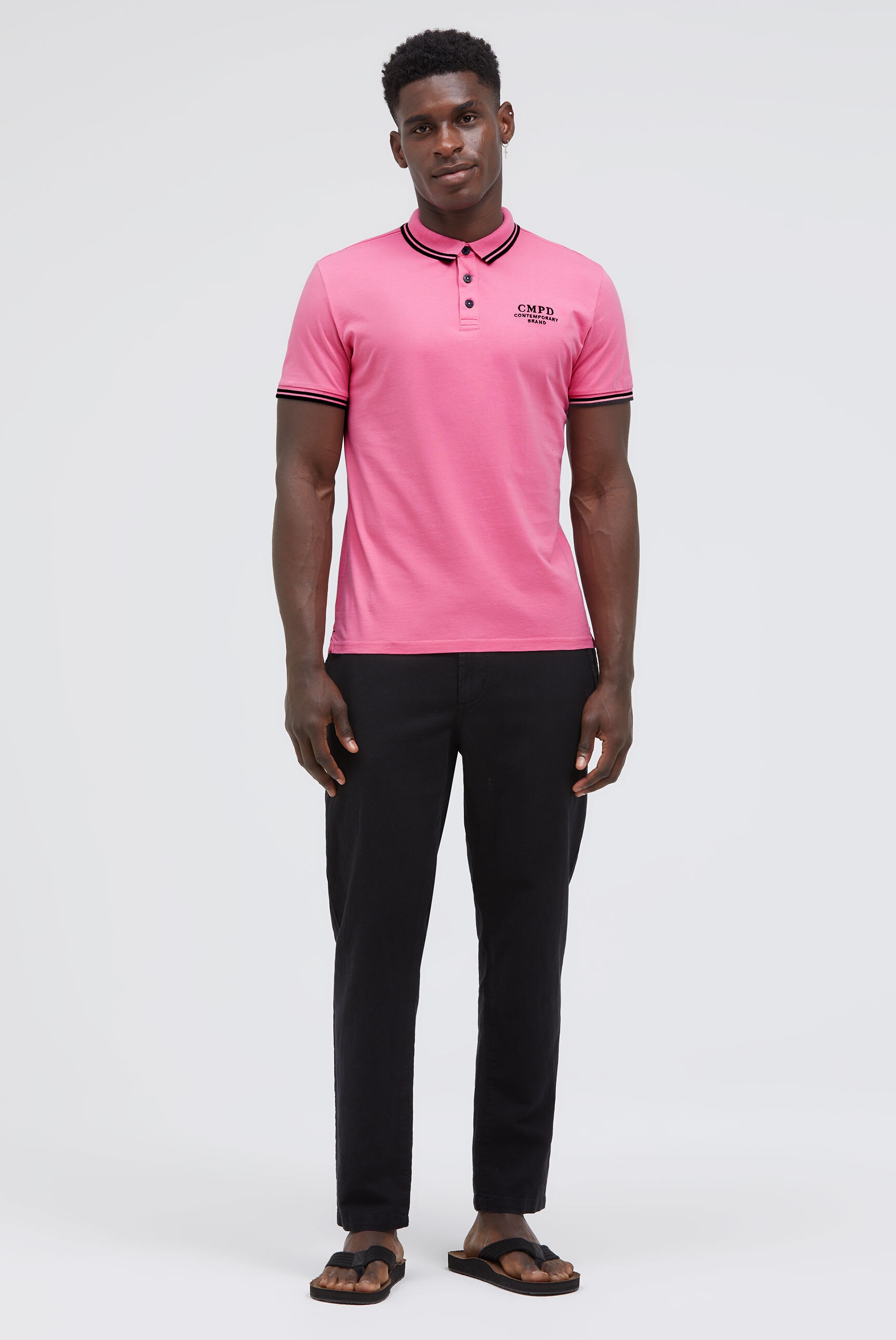 CMPD Poloshirt mit Seitenschlitze