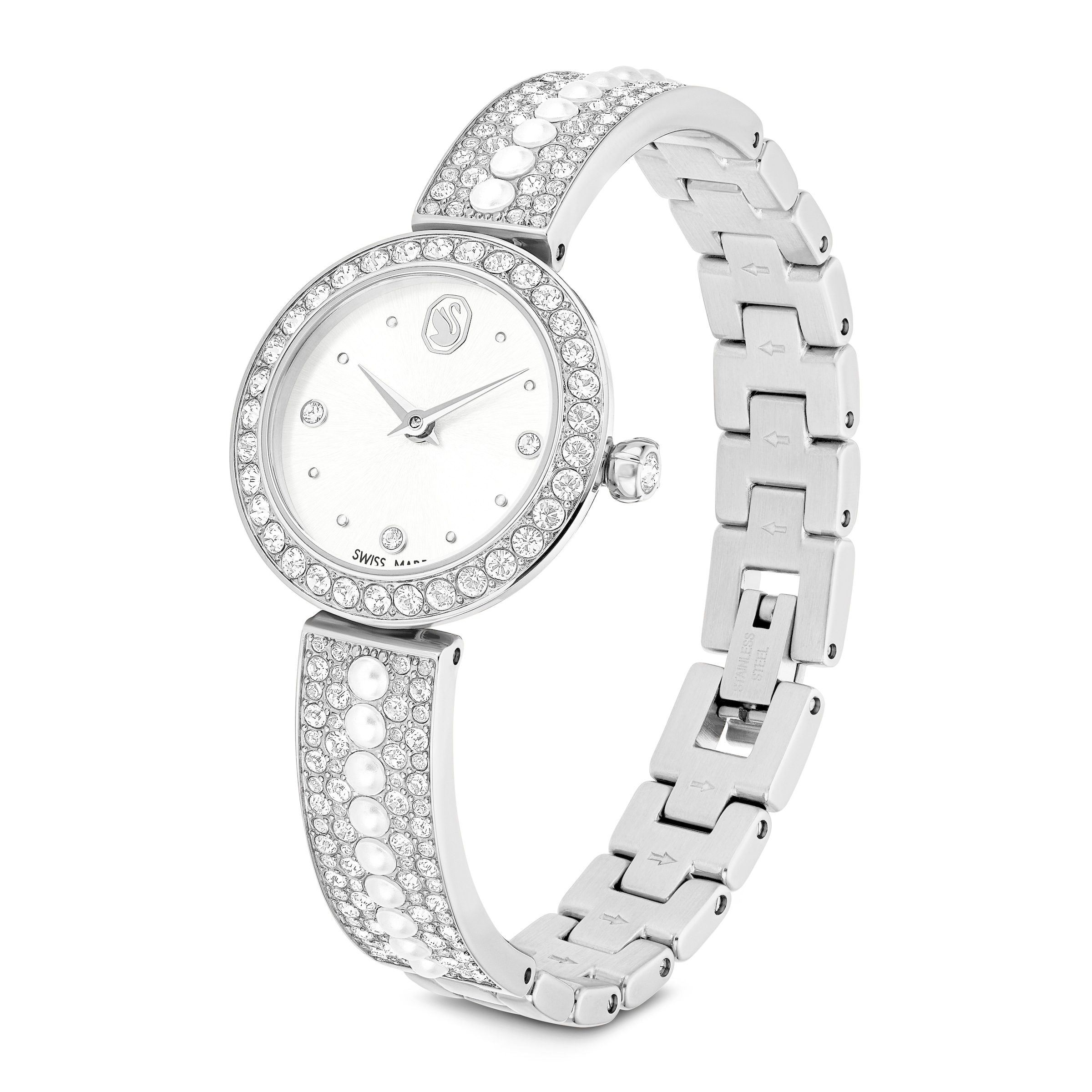 Swarovski Quarzuhr »MATRIX« Armbanduhr, Damenuhr, Swiss Made, Edelstahlarmband, analog