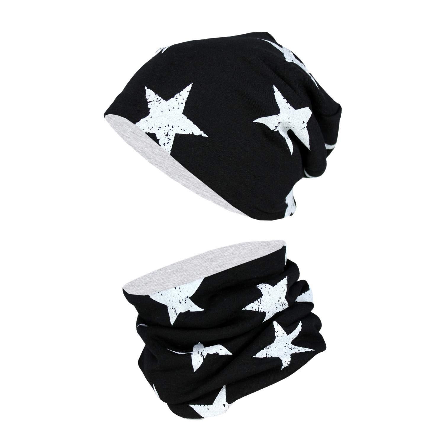 TupTam Beanie »Mütze Unisex Kinder Beanie Mütze Schlauchschal Set«