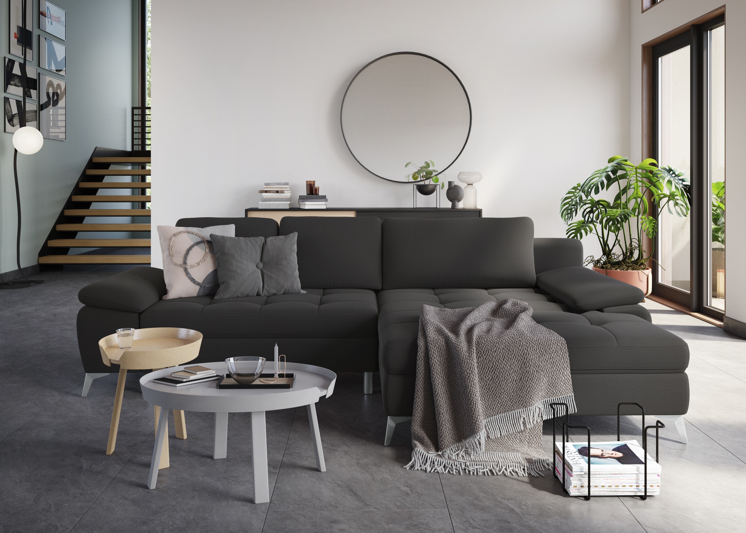 sit&more Ecksofa "Latigo L-Form" mit Mega-Recamiere, wahlweise mit Bettfunk günstig online kaufen