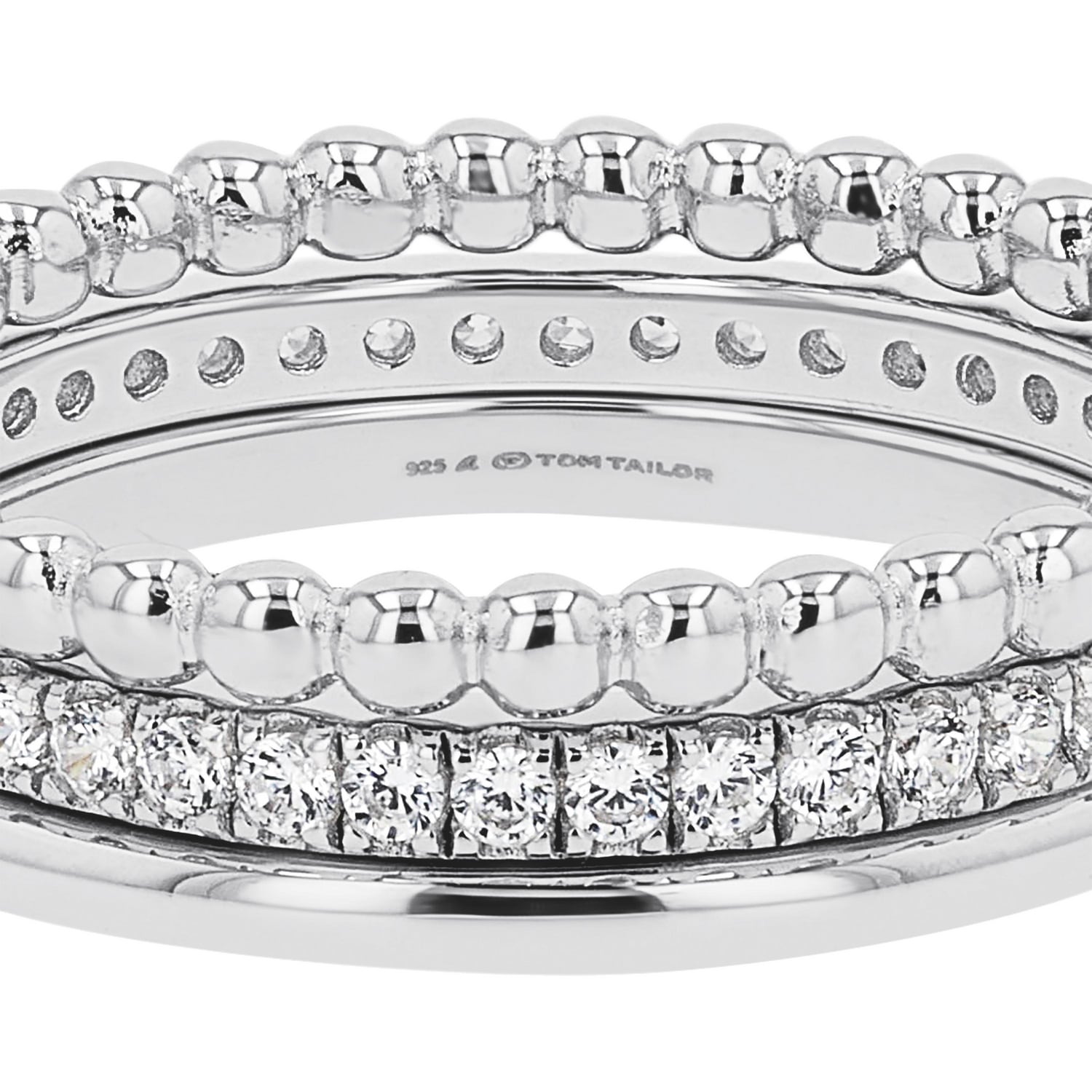 TOM TAILOR Ring-Set »Multipack Schmuck Geschenk Silber 925« mit Zirkonia (synth.)