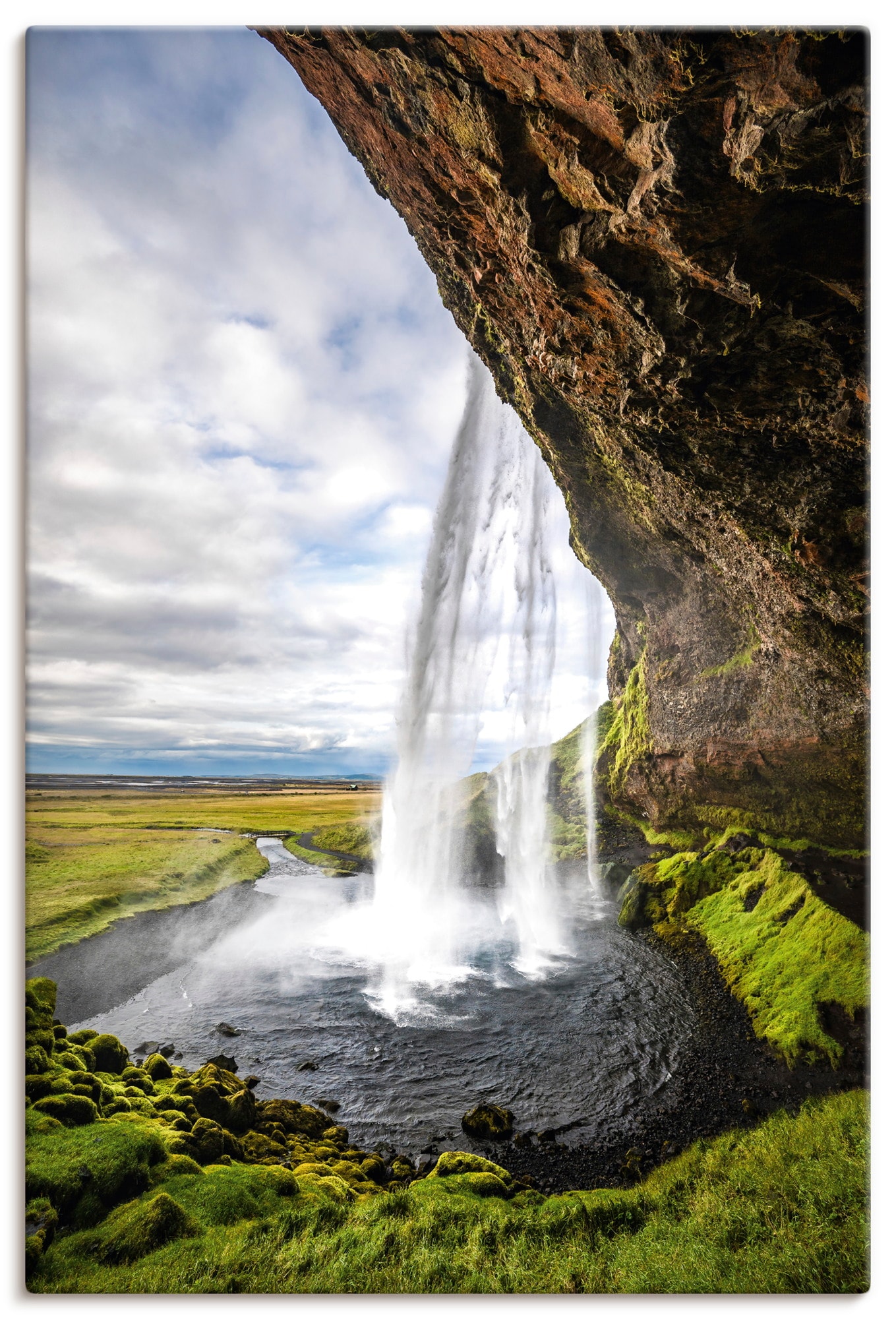Artland Wandbild "Wasserfall Seljalandsfoss auf Island" Wasserfallbilder 1 Stk. tlg. als Alubild, Leinwandbild, Poster, Wandaufkleber in verschied. Größen