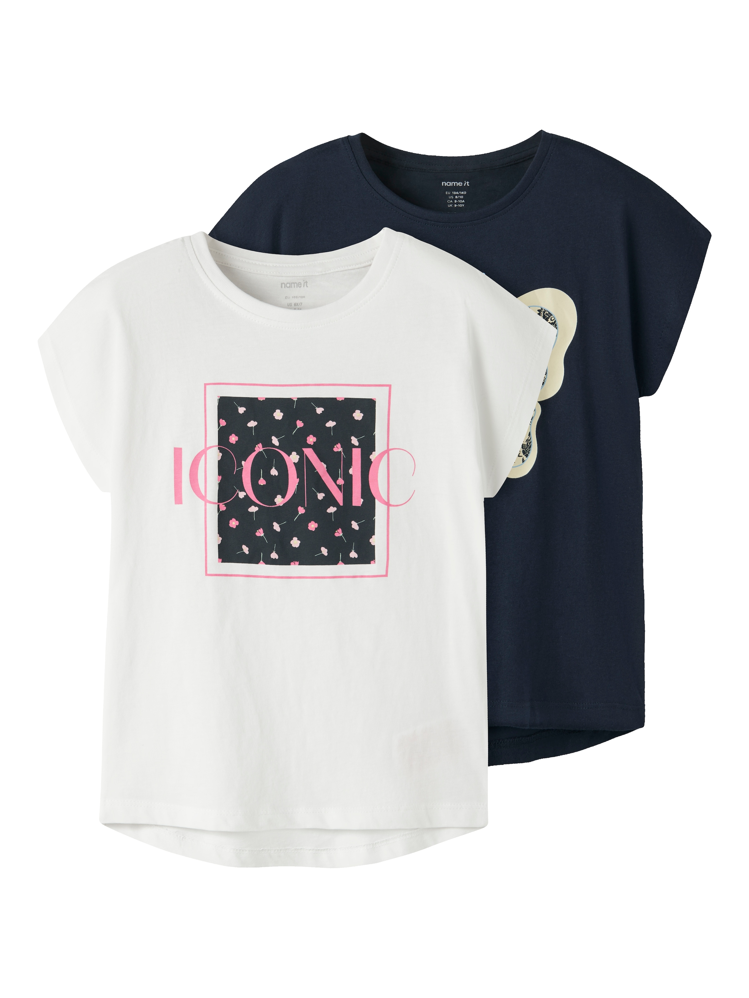 Name It T-Shirt »NKFVIGEA 2P CAPSL TOP J« Packung, 2 Baumwolle, regular fit