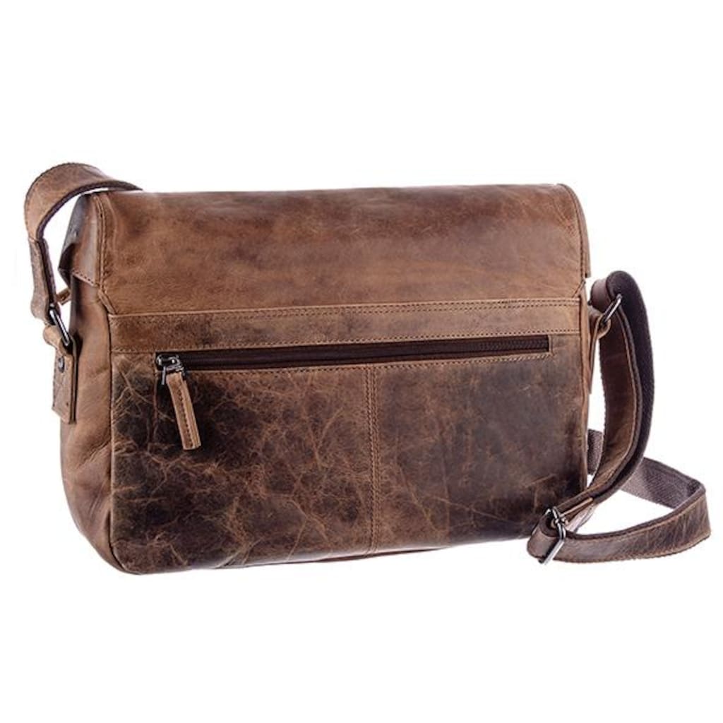 GreenLand Nature Messenger Bag »Montana«, im Vintage Look