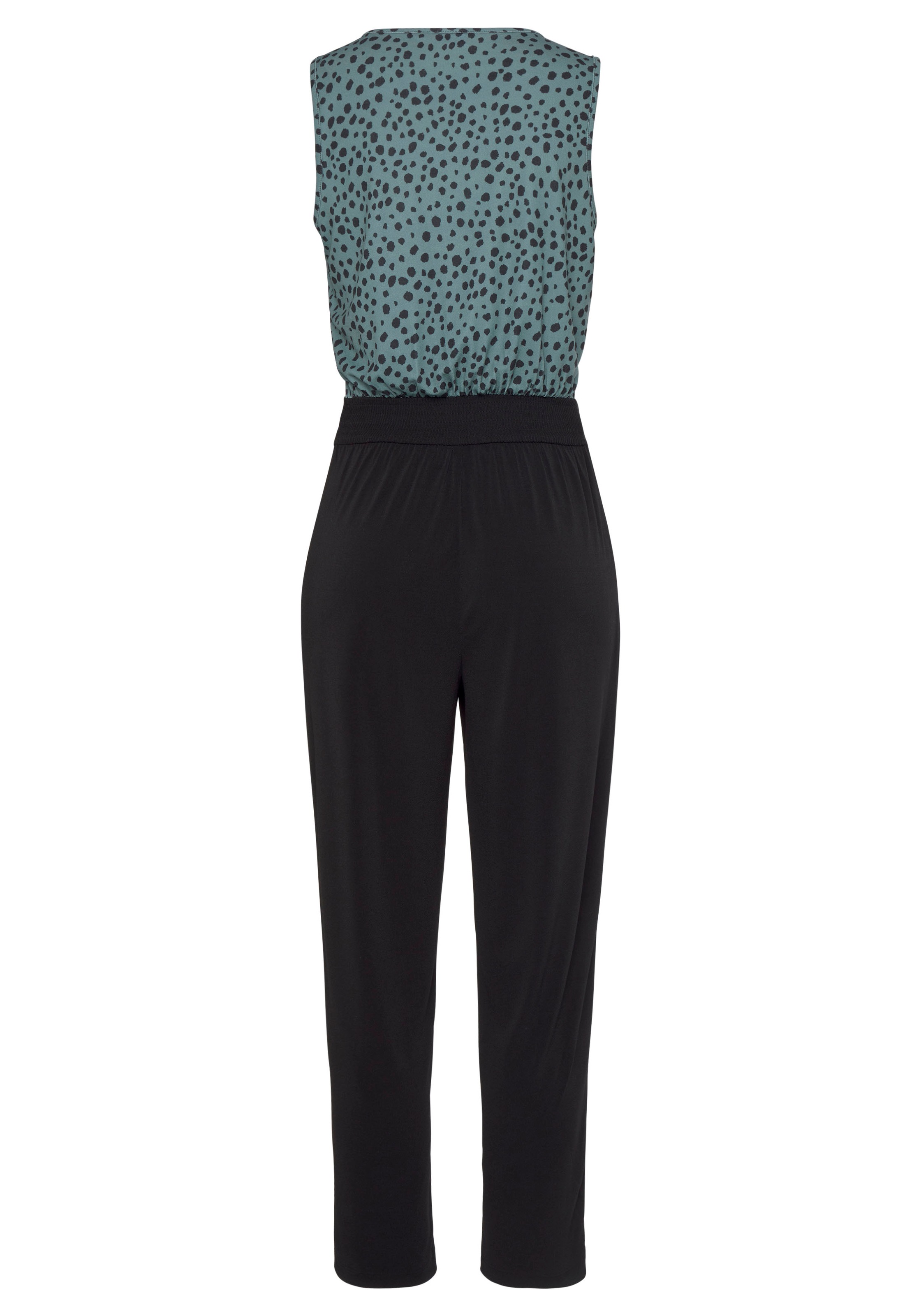 LASCANA Women's 7/8 Jumpsuit Green-Schwarz Size 40 3