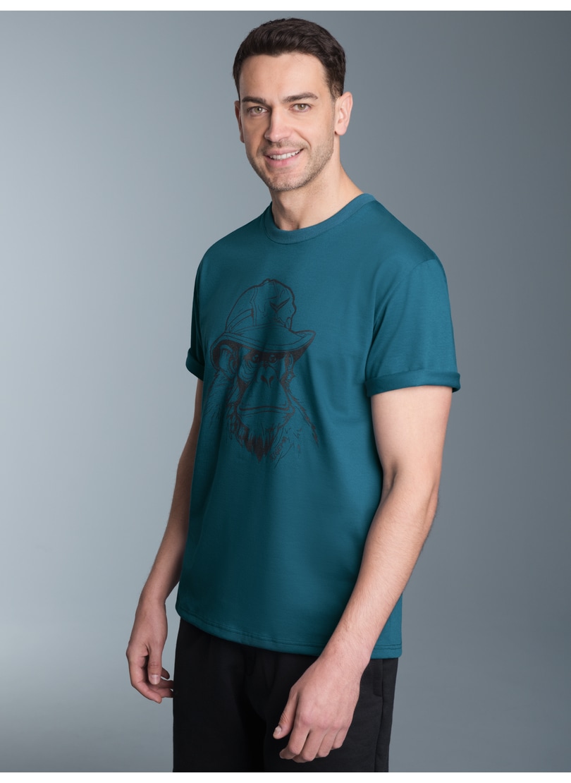 Trigema T-Shirt »TRIGEMA T-Shirt mit Affen-Printmotiv«, (1 tlg.)
