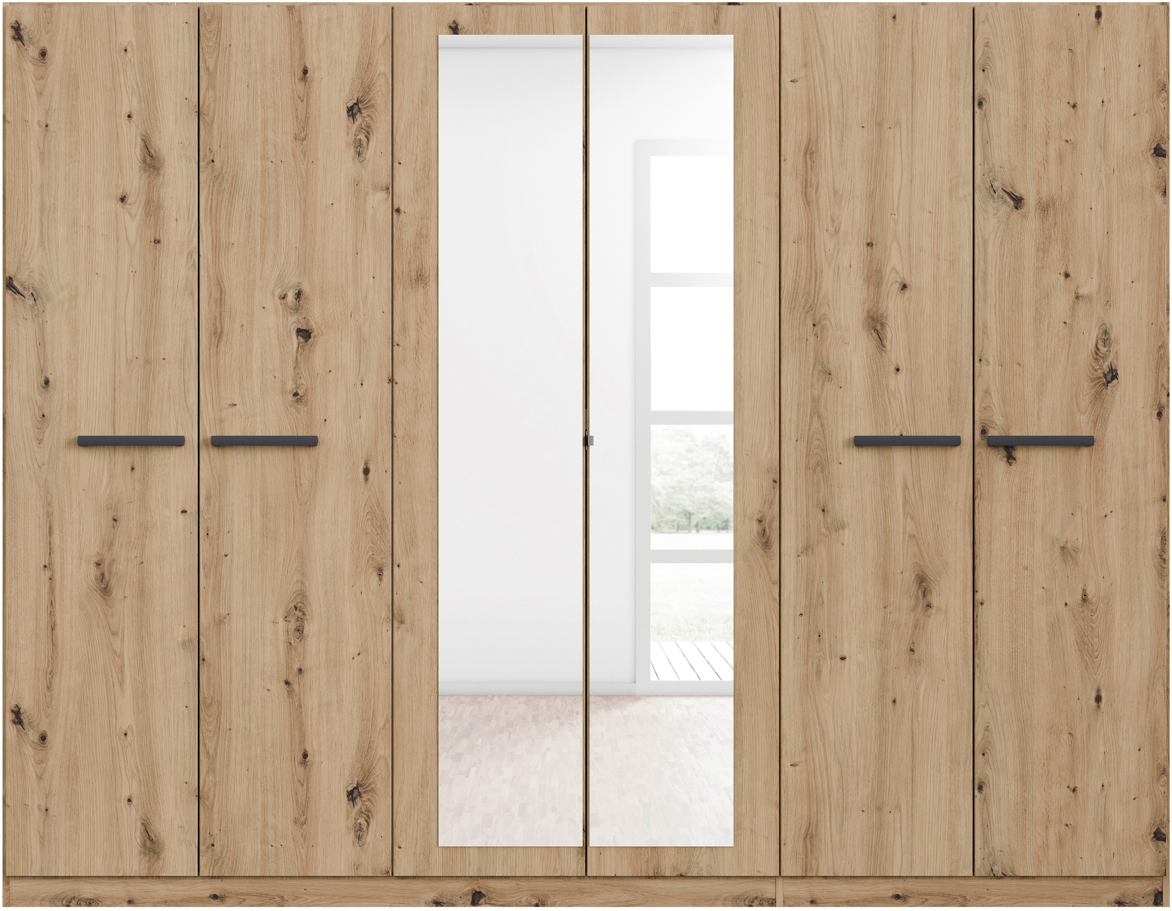 rauch Drehtürenschrank »Kleiderschrank Schrank Garderobe Garderobenschrank Stauraumwunder MODI«, optional mit Spiegel MADE IN GERMANY