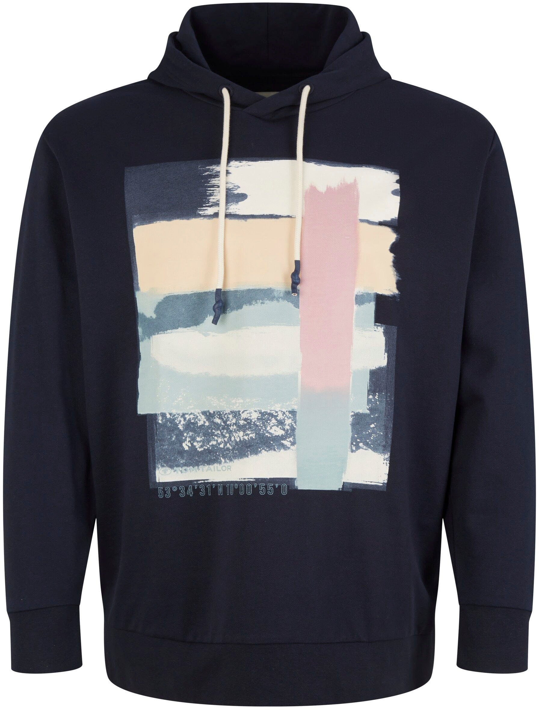 TOM TAILOR PLUS Kapuzensweatshirt, mit großem Print