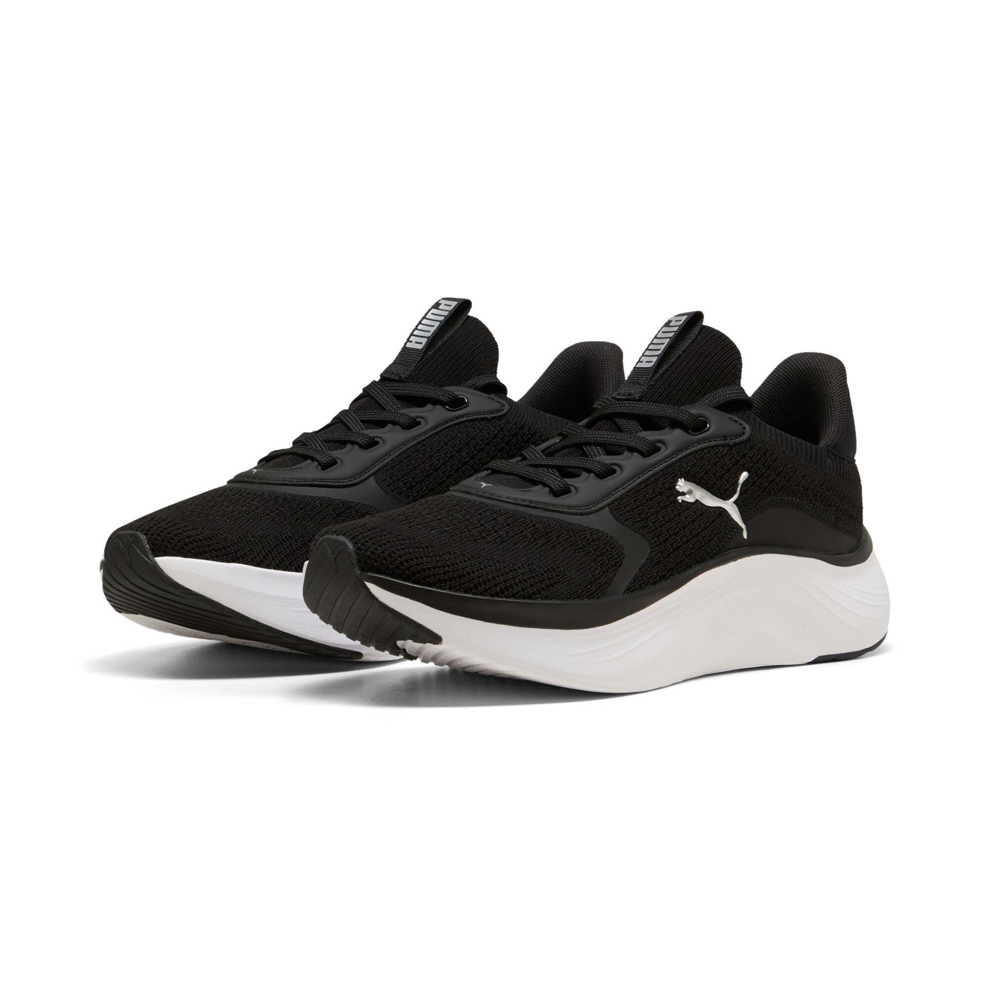 PUMA Damen Fitnessschuh "SOFTRIDE MAYVE 2 WNS", Gr. 42, schwarz-weiß, Textil, Schuhe, ideal für Gym und Fitnessstudio