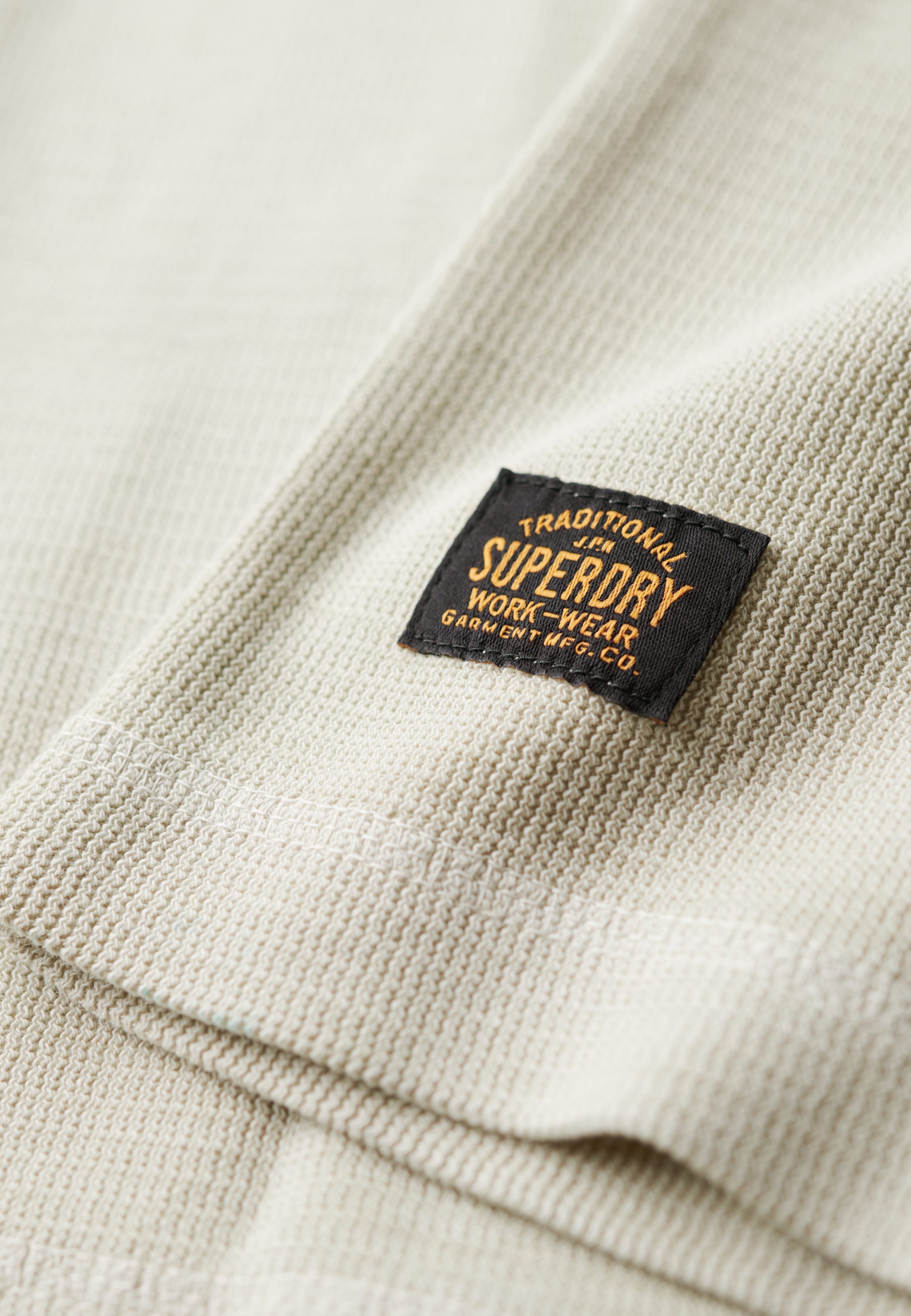Superdry Langarmshirt »WAFFLE LONG SLEEVE HENLEY TOP«